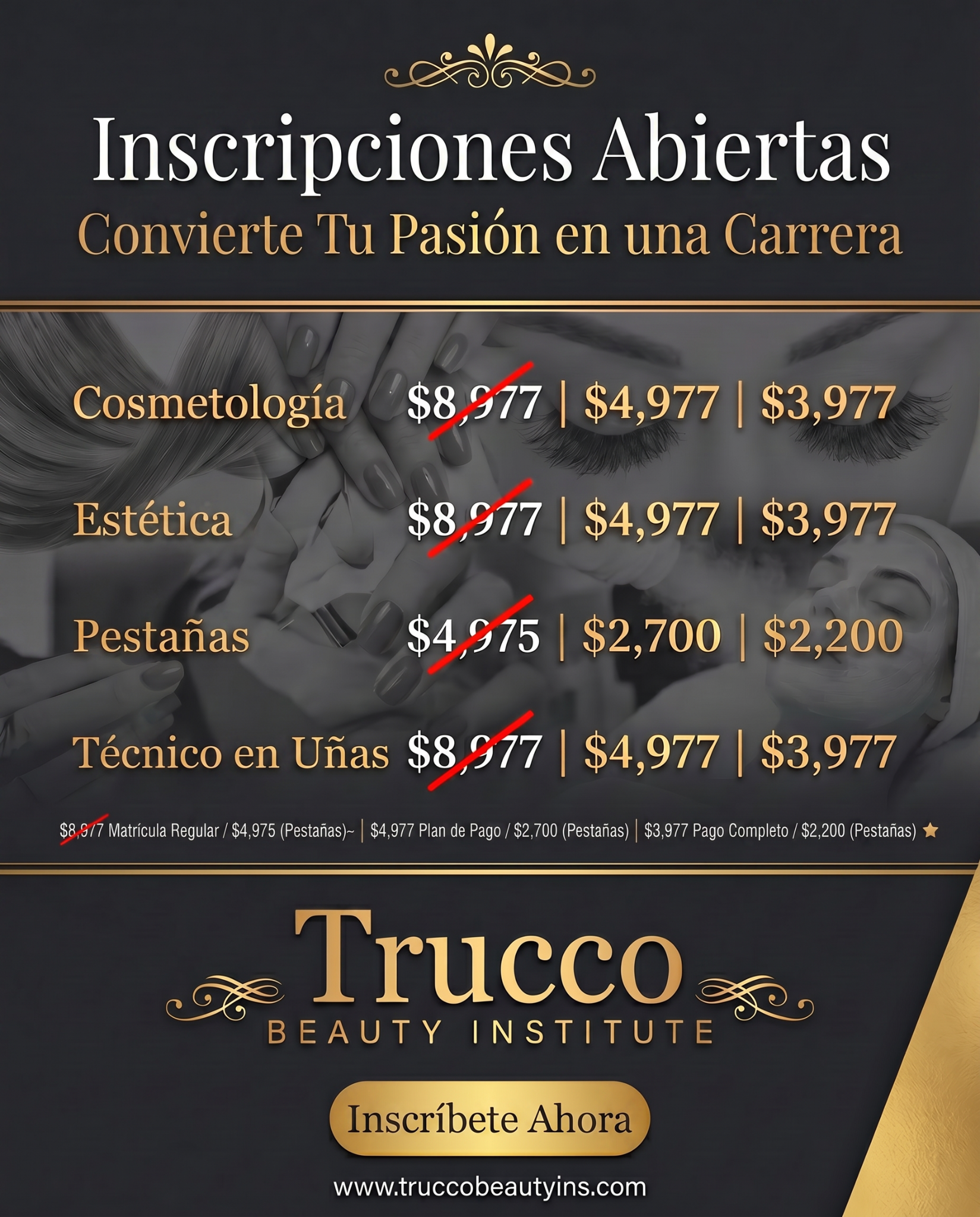 Trucco Beauty Institute Facebook ad