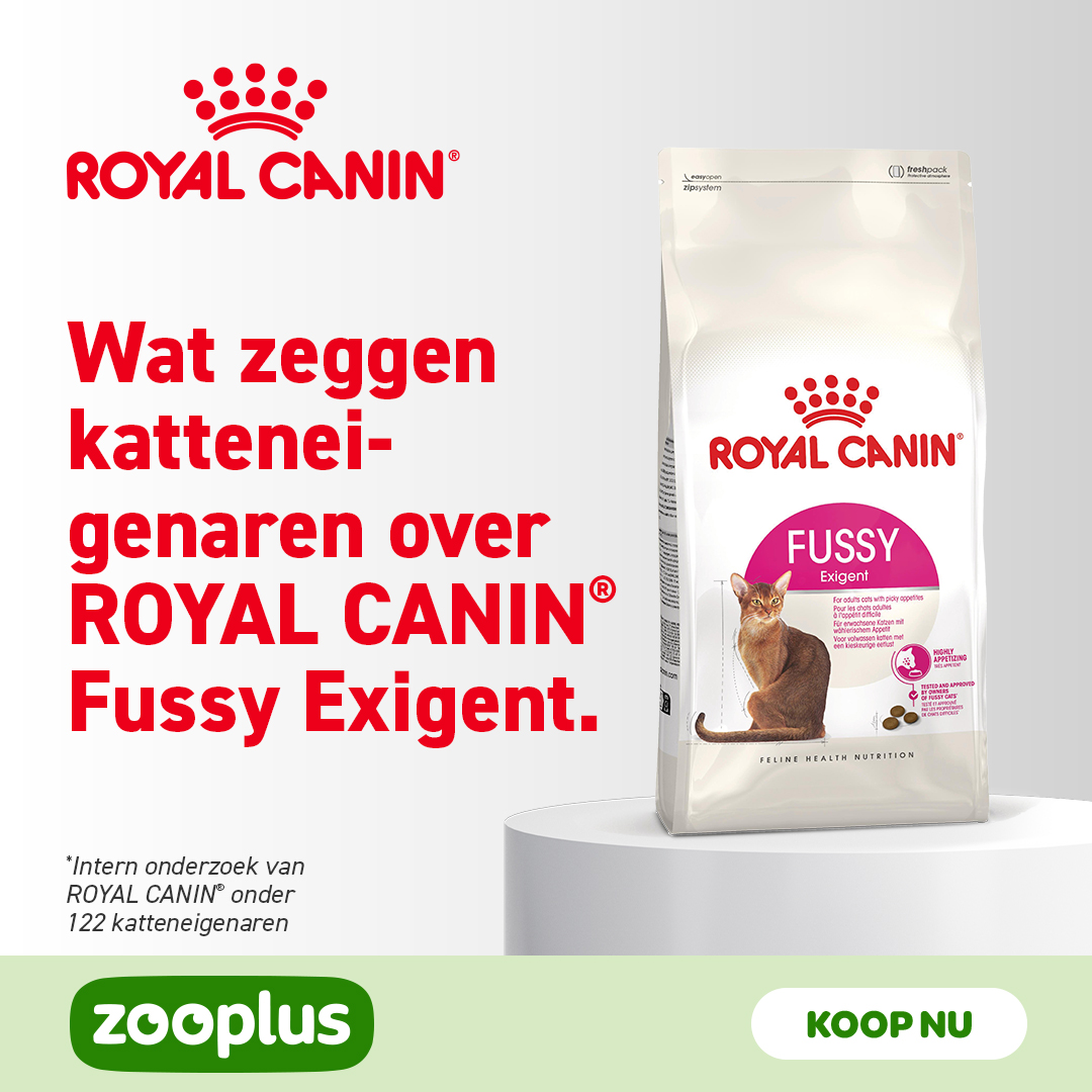 zooplus Facebook ad: Meer dan 55 jaar onderzoek, Voed de unieke…