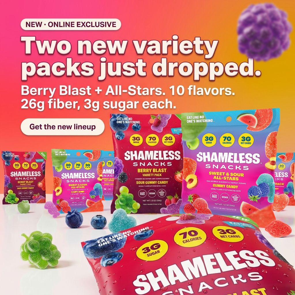 Shameless Snacks Facebook ad
