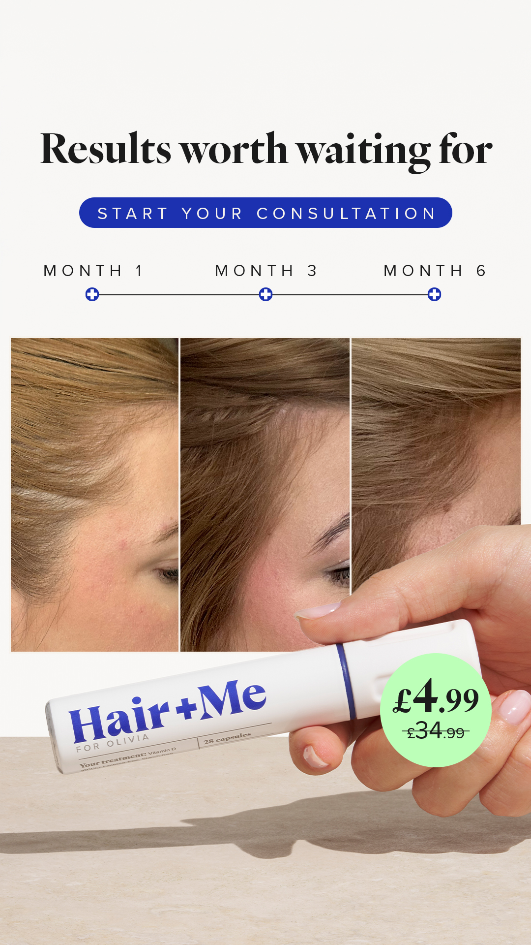 Hair + Me Facebook ad