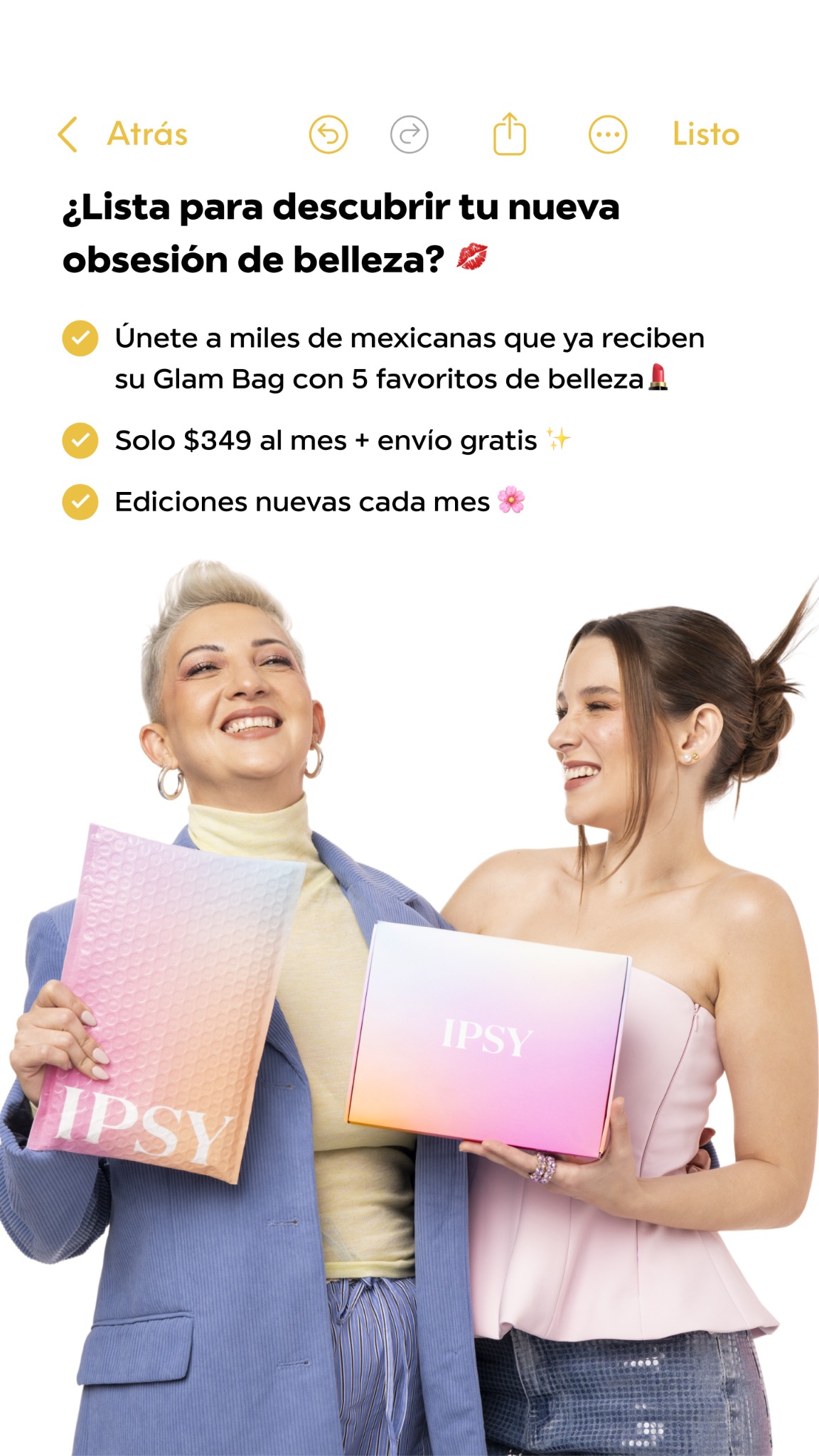 IPSY.Mex Facebook ad