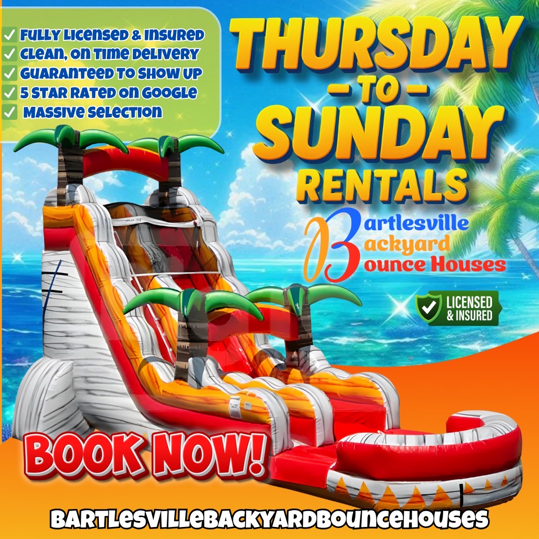 Bartlesville Backyard Bounce Houses Facebook ad: Bartlesville’s Best Bounce House Rentals!