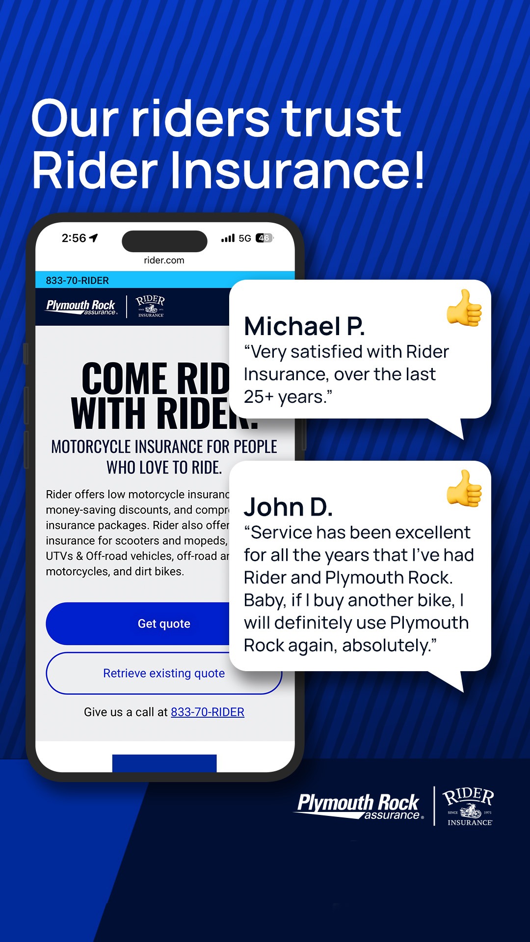 Rider Insurance Facebook ad