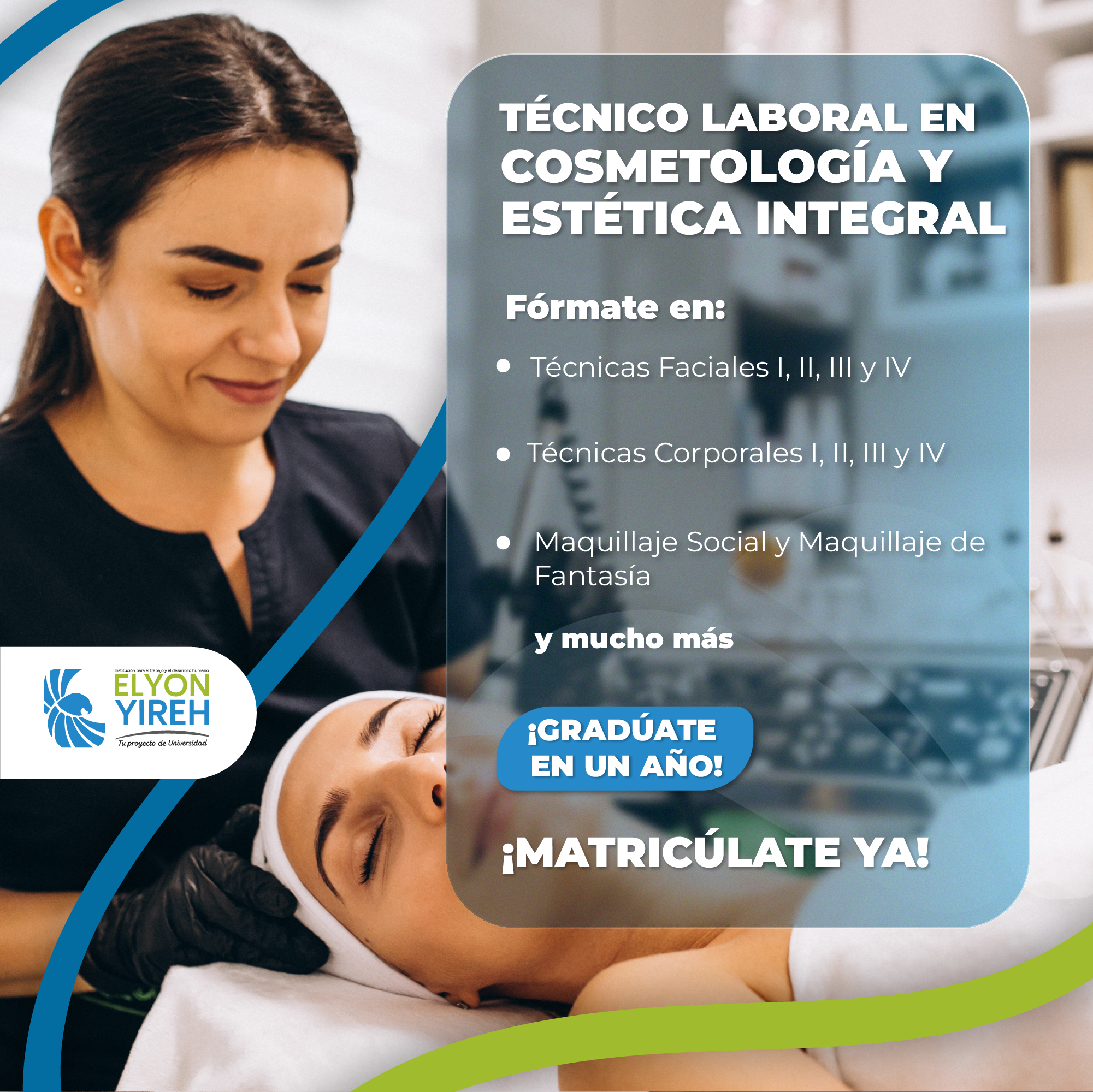 Elyon Yireh Facebook ad: Estudia Cosmetología y Estética