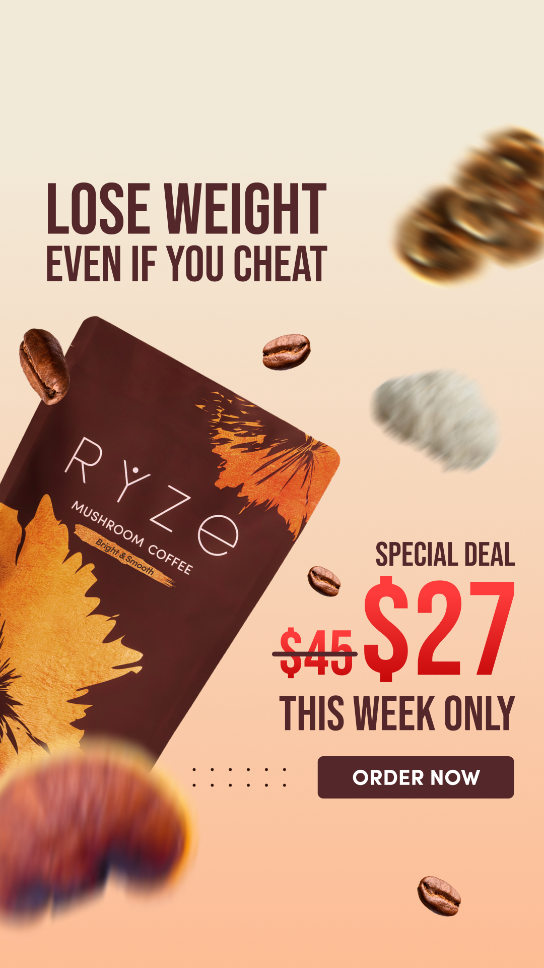 RYZE Superfoods Facebook ad