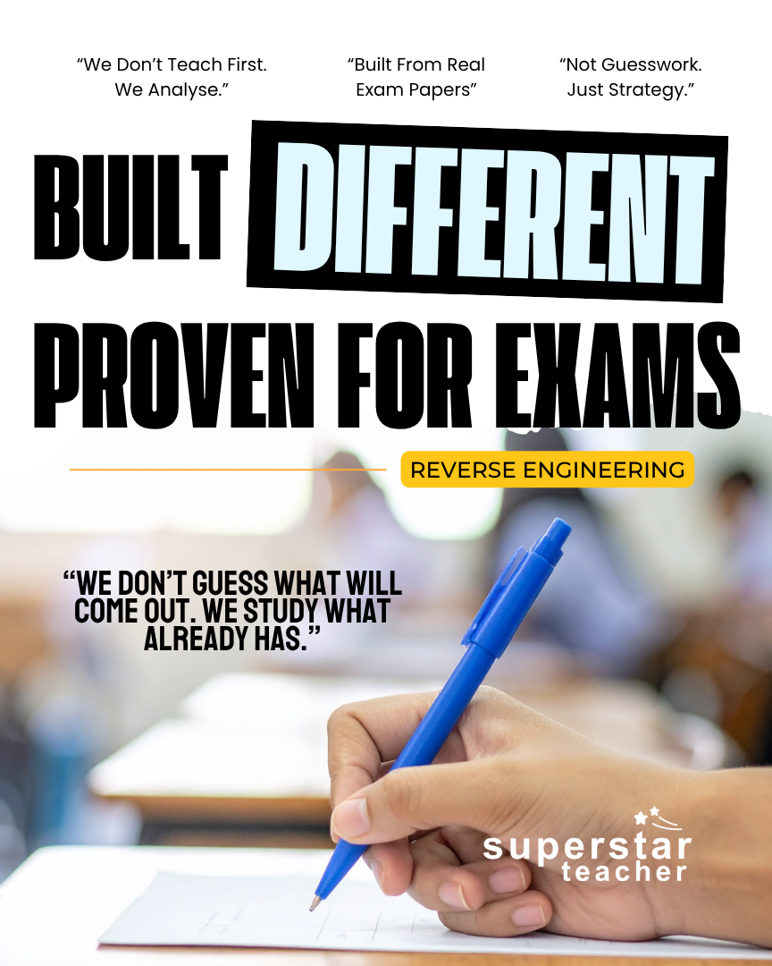 Superstar Teacher Facebook ad: We Don't Teach First. We Analyse.