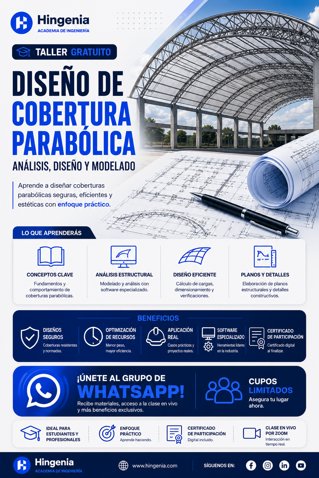 Hingenia Facebook ad: clase gratuita