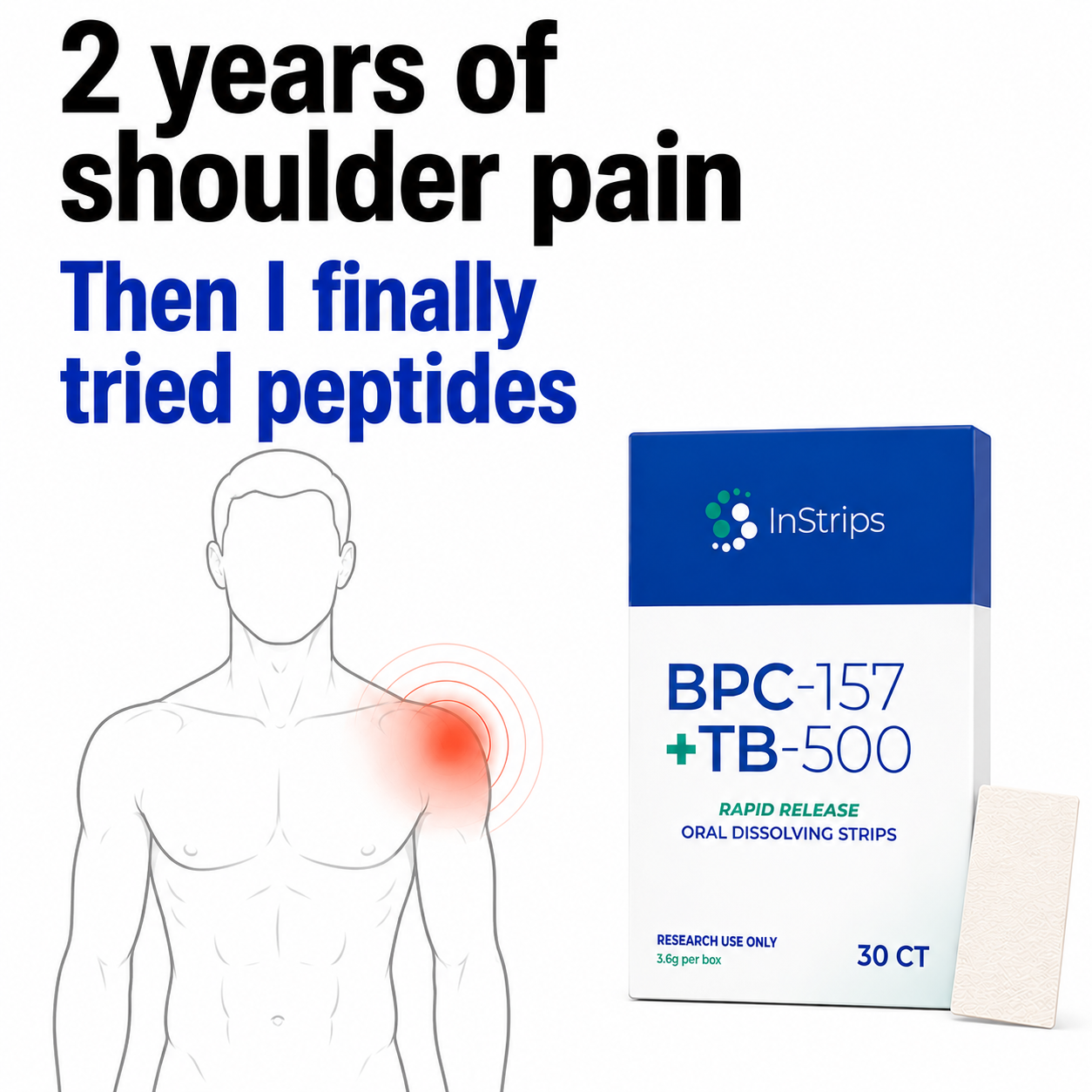 InStrips Facebook ad: Stuck With Shoulder Pain?