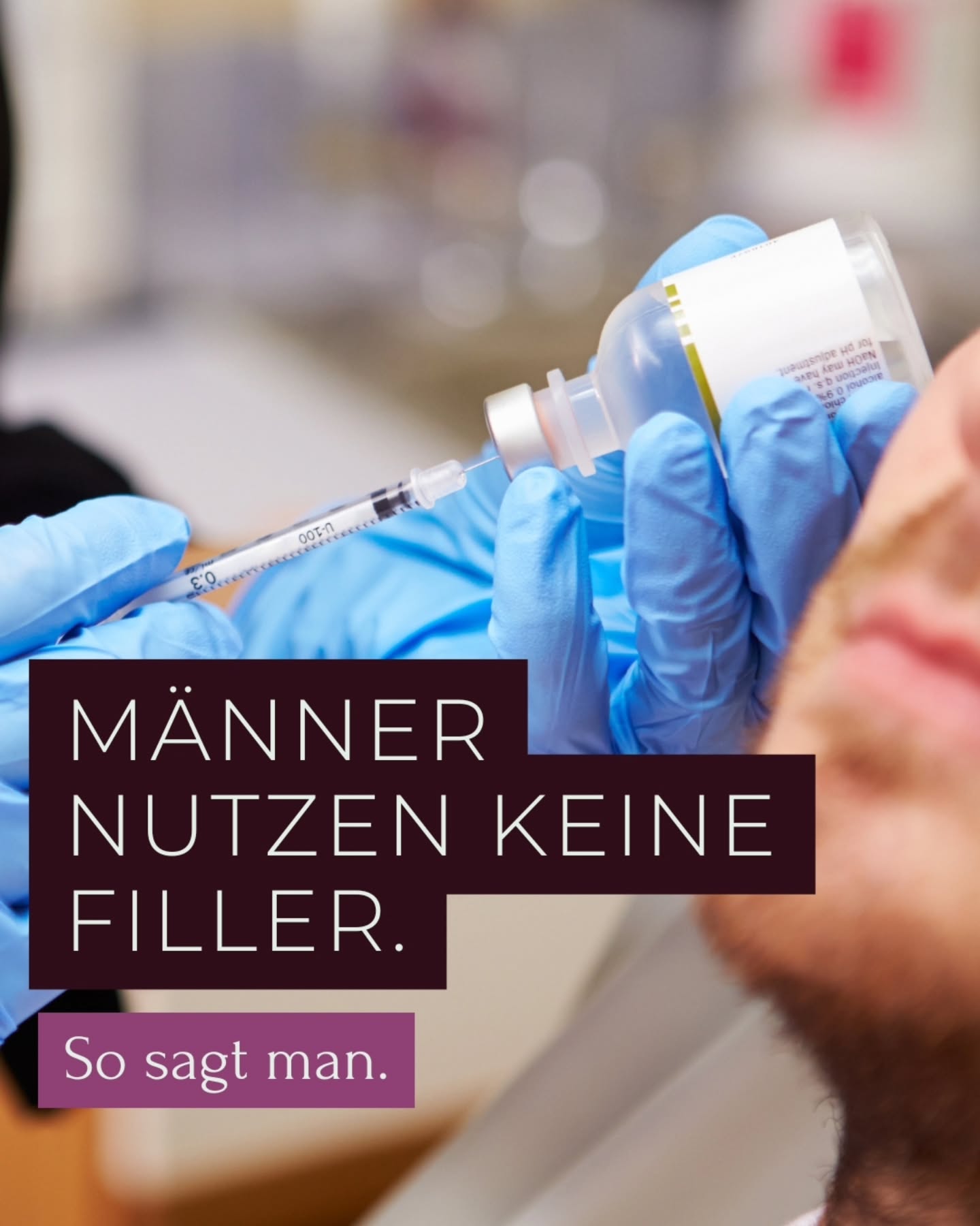 dr.perianez Facebook ad: Männer machen so etwas nicht.