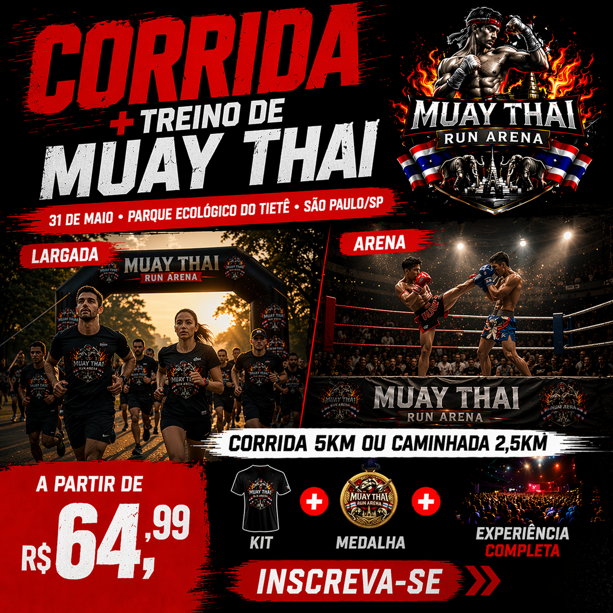 Eventia Facebook ad: Não é só corrida. É experiência.