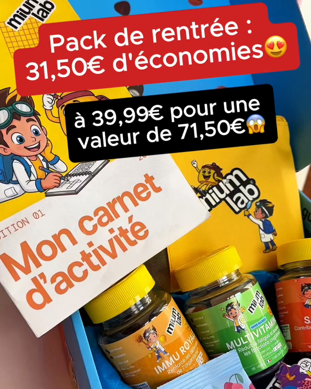 Mium Lab Facebook ad: 3 Cadeaux Offerts