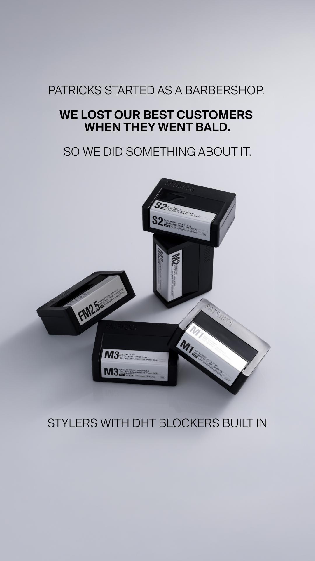PATRICKS Facebook ad: DHT Blocking Stylers
