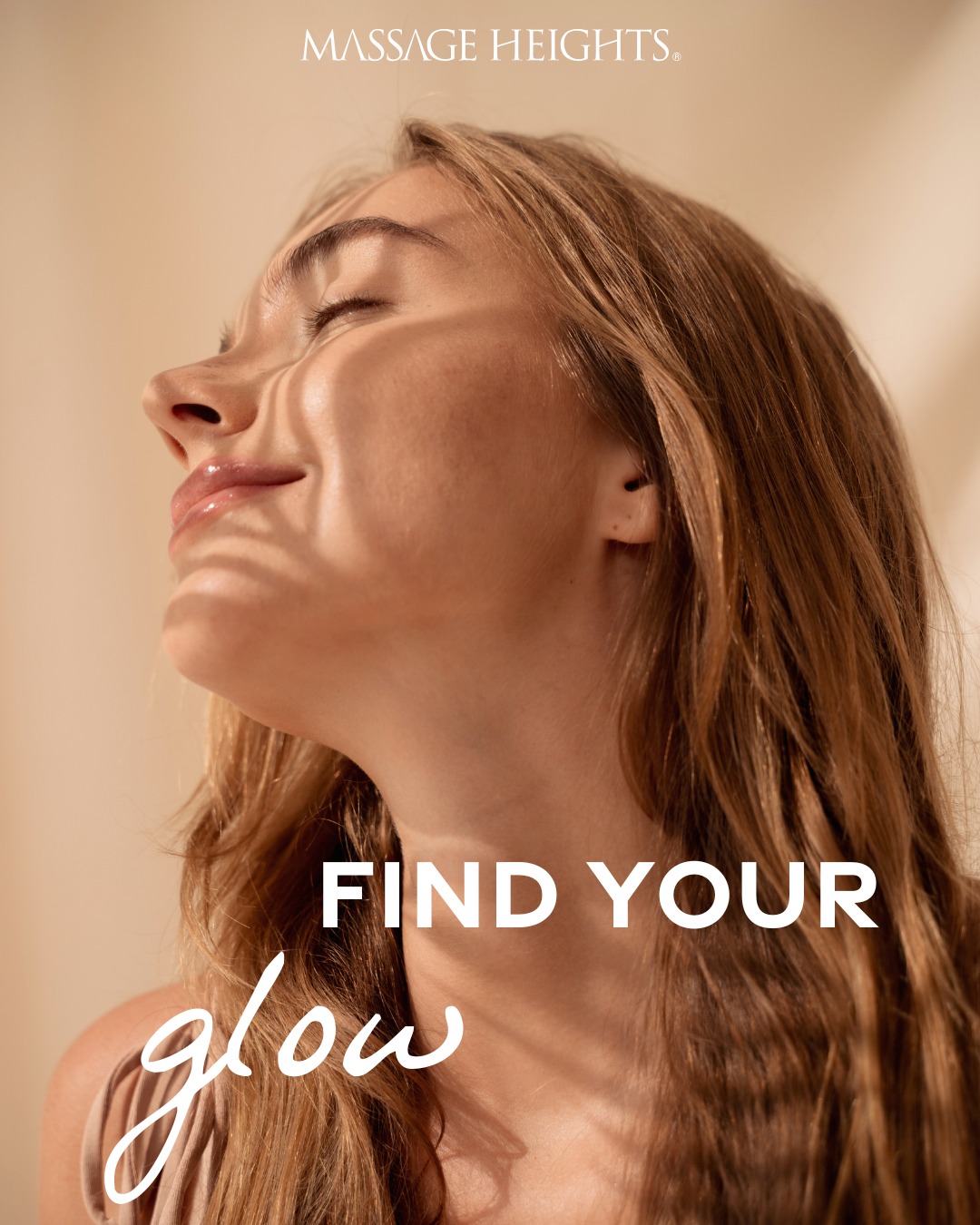 Massage Heights Facebook ad: Get Your Glow On in The Woodlands!