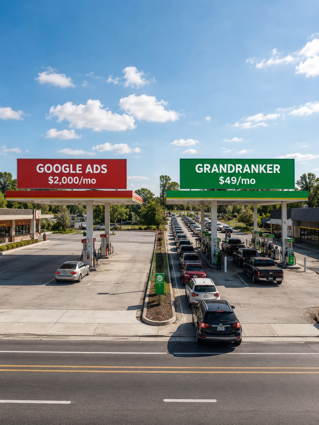 GrandRanker Facebook ad: Rank on Google without the ad spend!