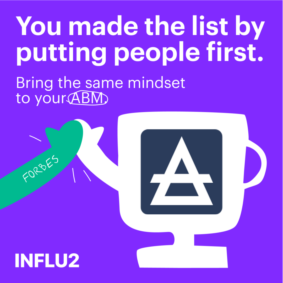 Influ2 x B2B marketing Facebook ad: Make ABM about people, not logos