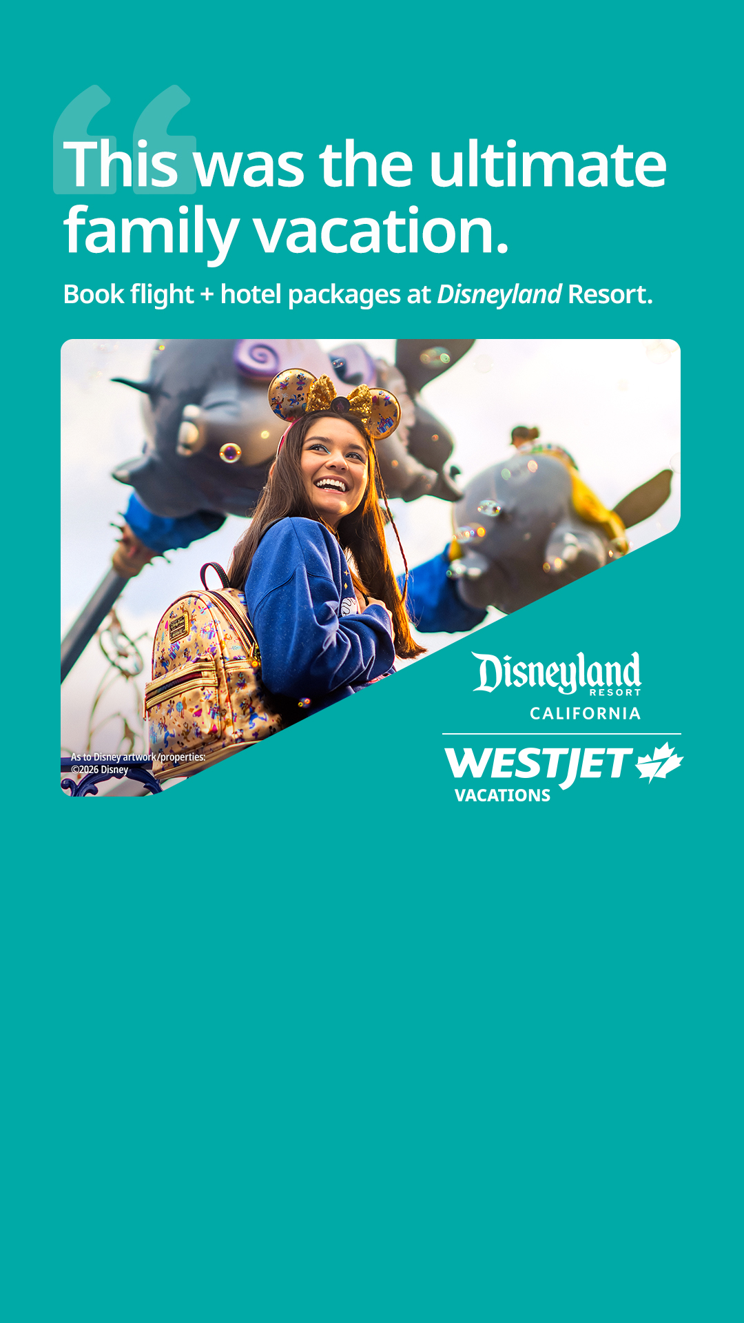 WestJet Facebook ad