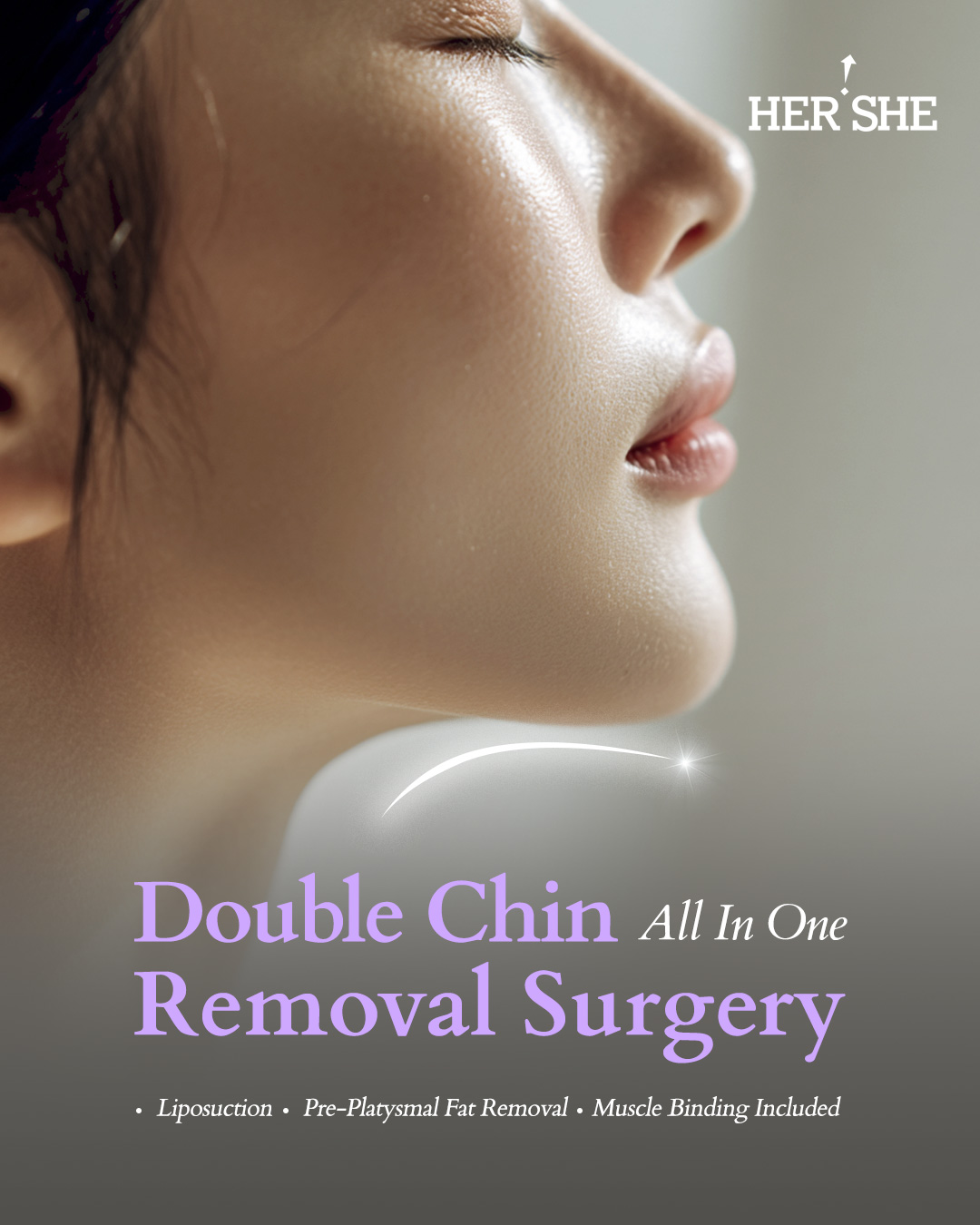 Hershe Plastic Surgery Korea Facebook ad: Worried about a sagging jawline or double chin?
