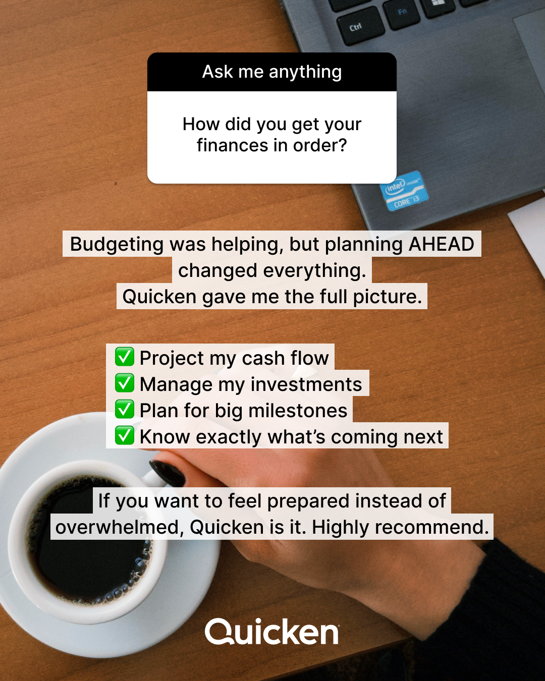 Quicken Facebook ad