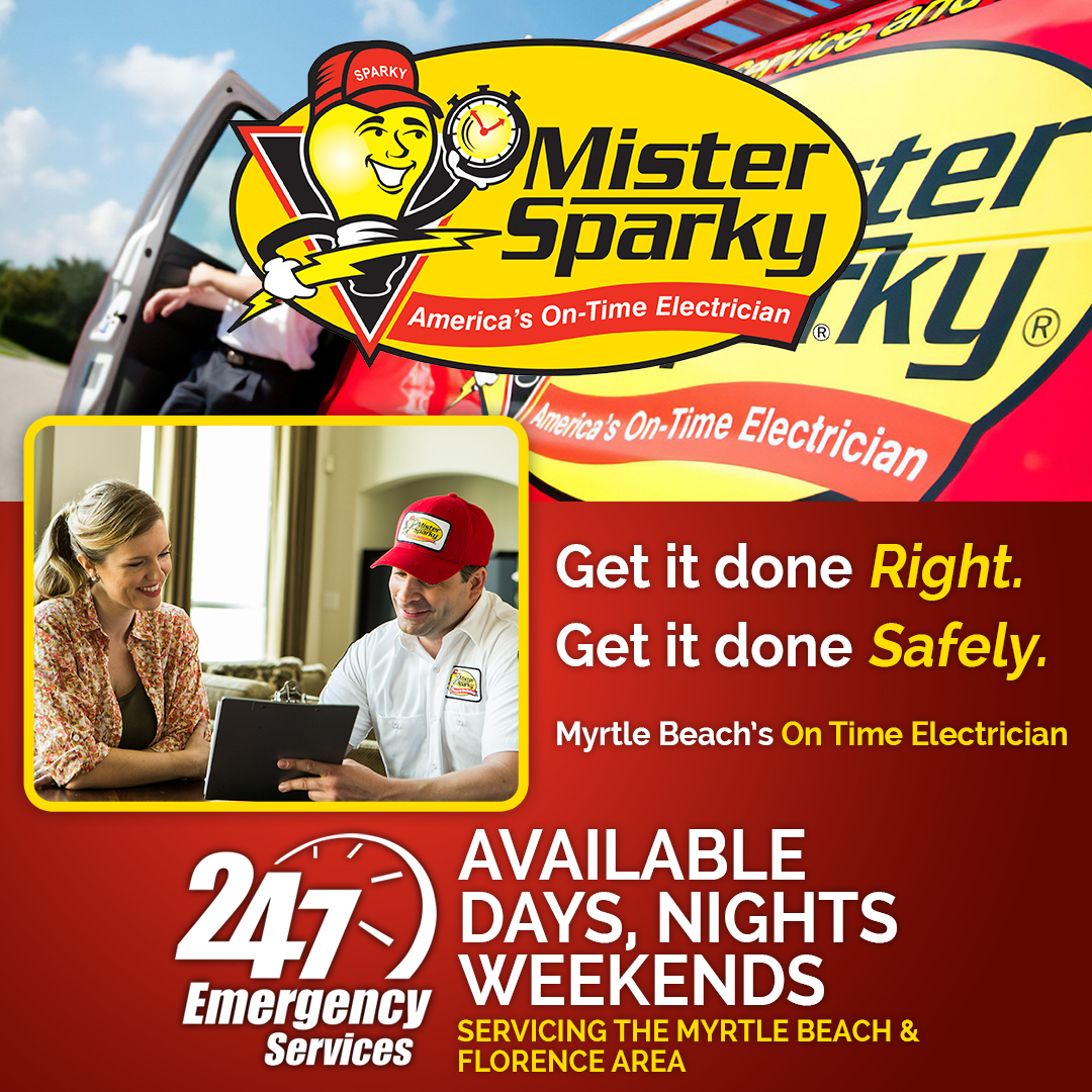 Mister Sparky of Myrtle Beach Facebook ad: Get It Done Right, Get It Done Safely.