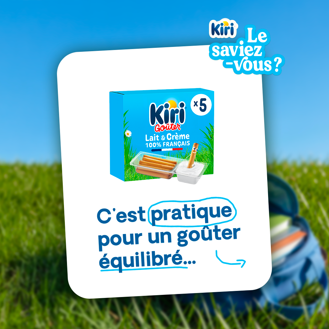 Kiri France Facebook ad: Bien grandir avec Kiri