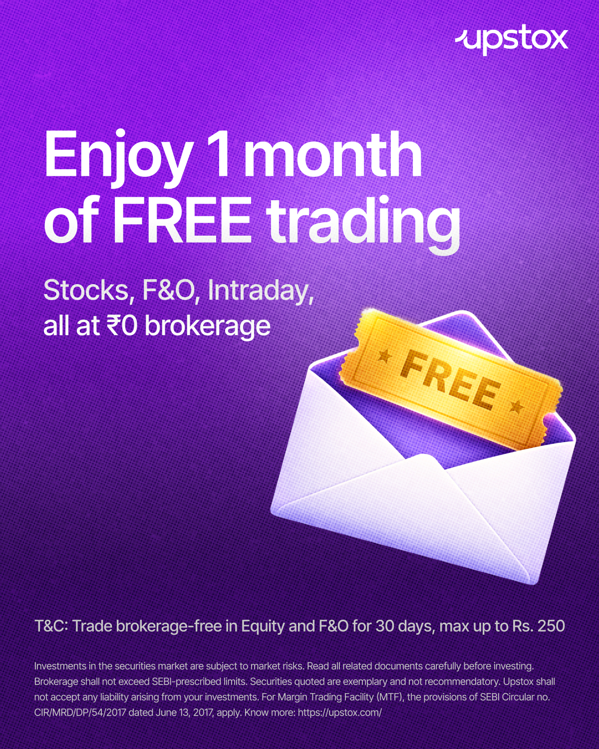 Upstox Facebook ad