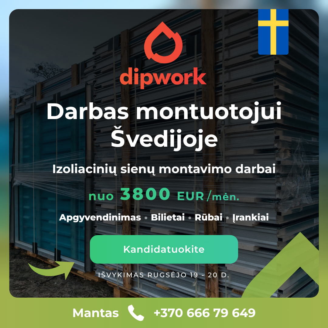 Dipwork Lietuva Facebook ad: Atlyginimas nuo 3800 EUR/mėn.