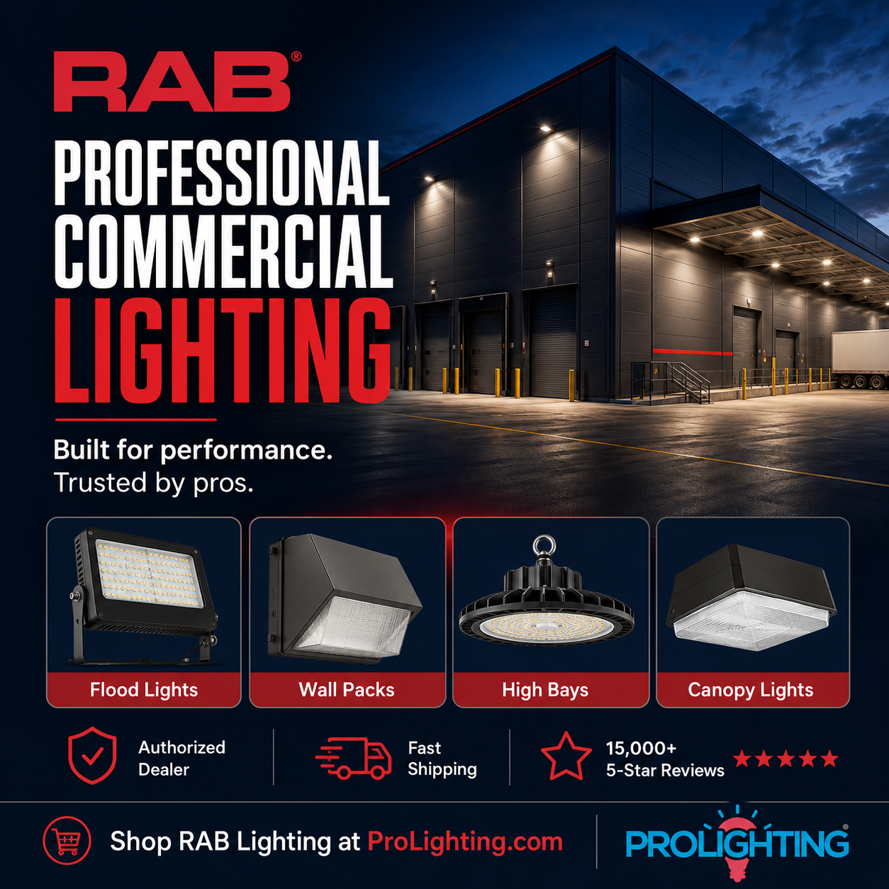 Prolighting Facebook ad: Trusted By Lighting Professionals