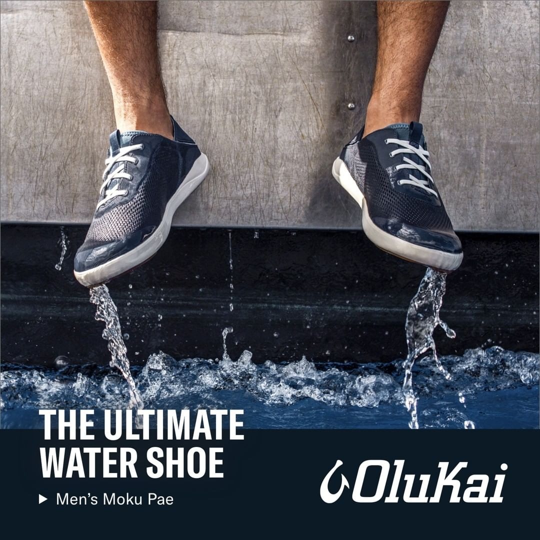OluKai Facebook ad: Moku Pae Men's No-Tie Boat Shoes
