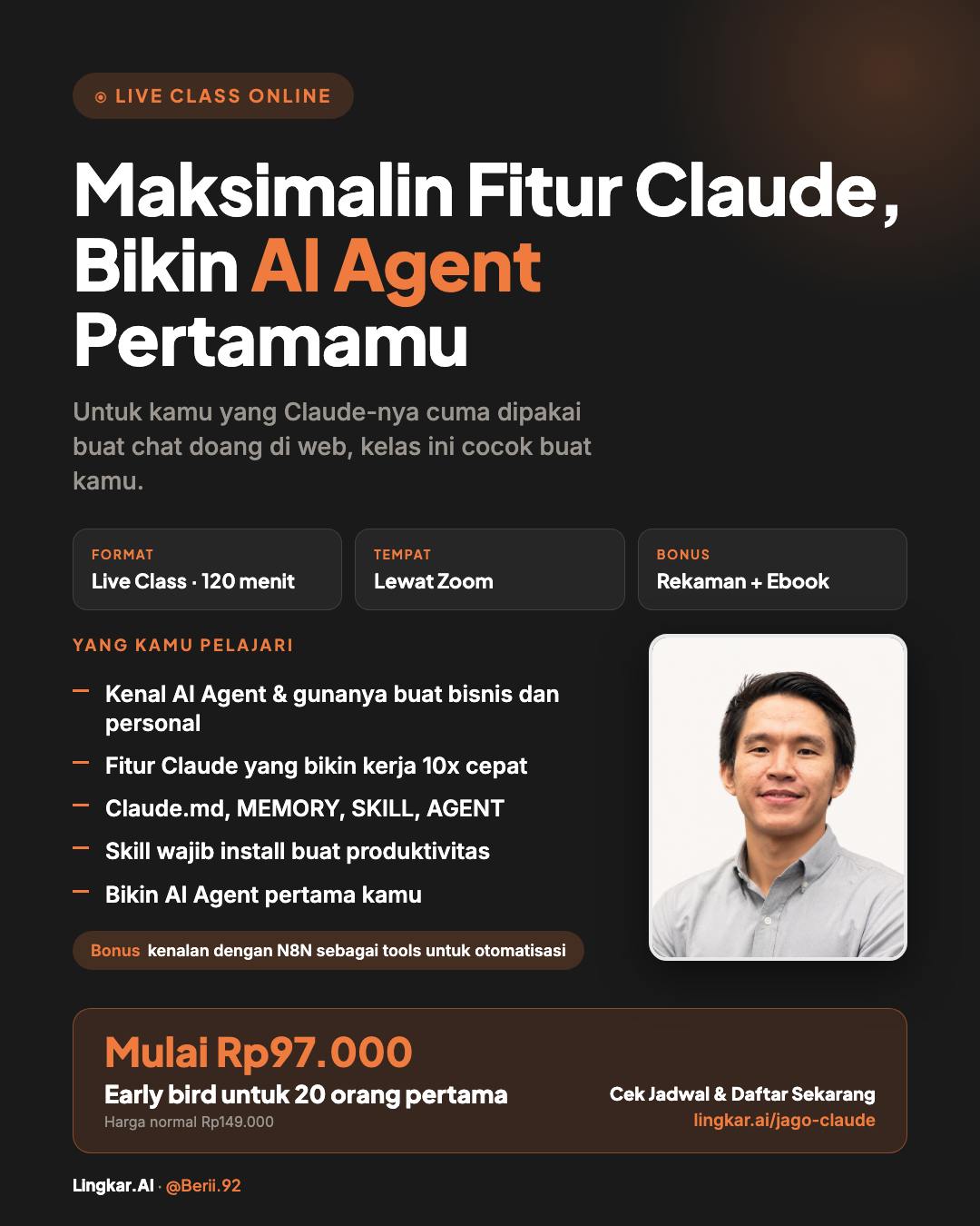 Oktoberiman Facebook ad: Maksimalkan Semua Fitur di Claude + Bikin AI Agent…
