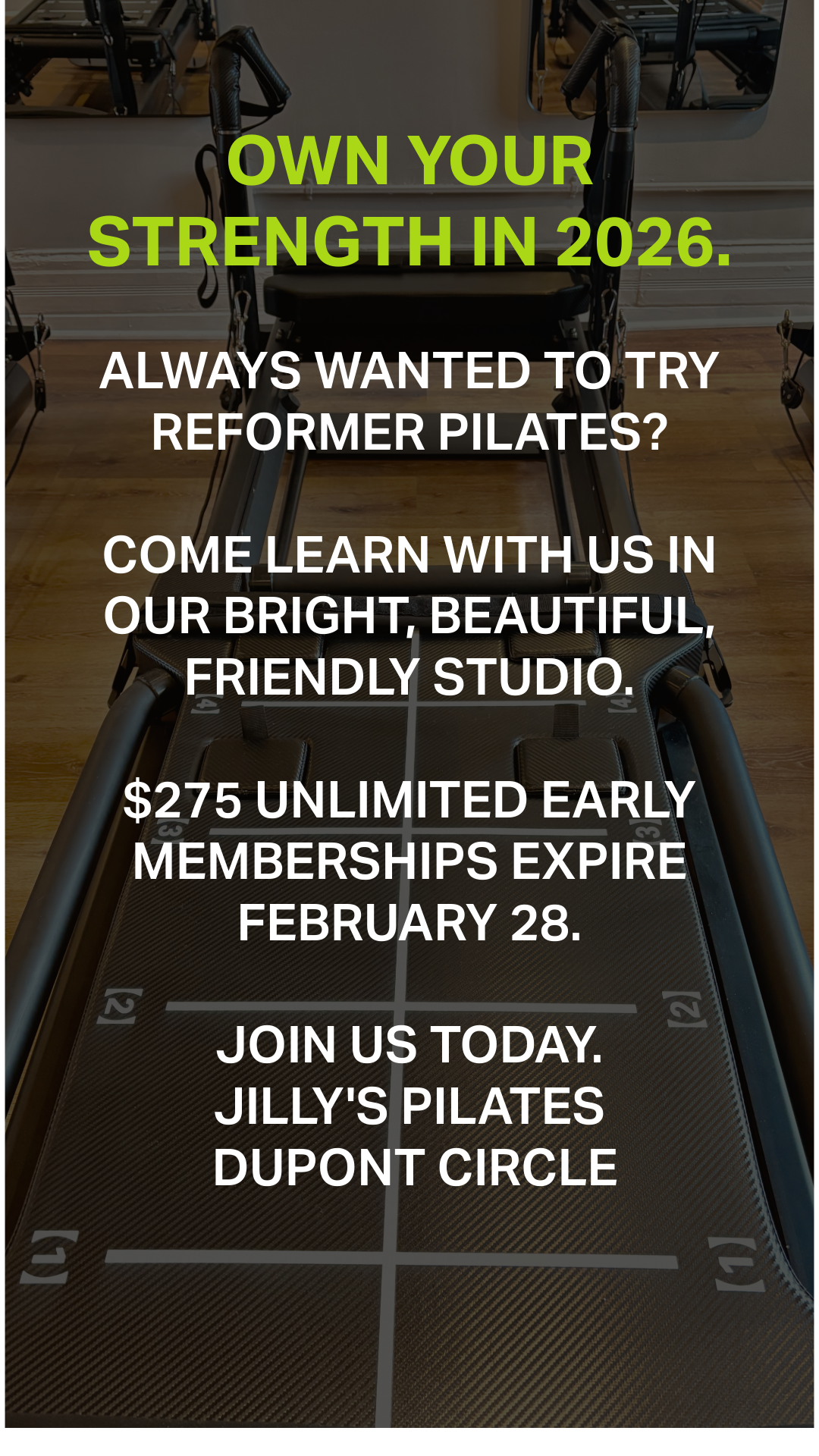 Jilly’s Pilates Facebook ad