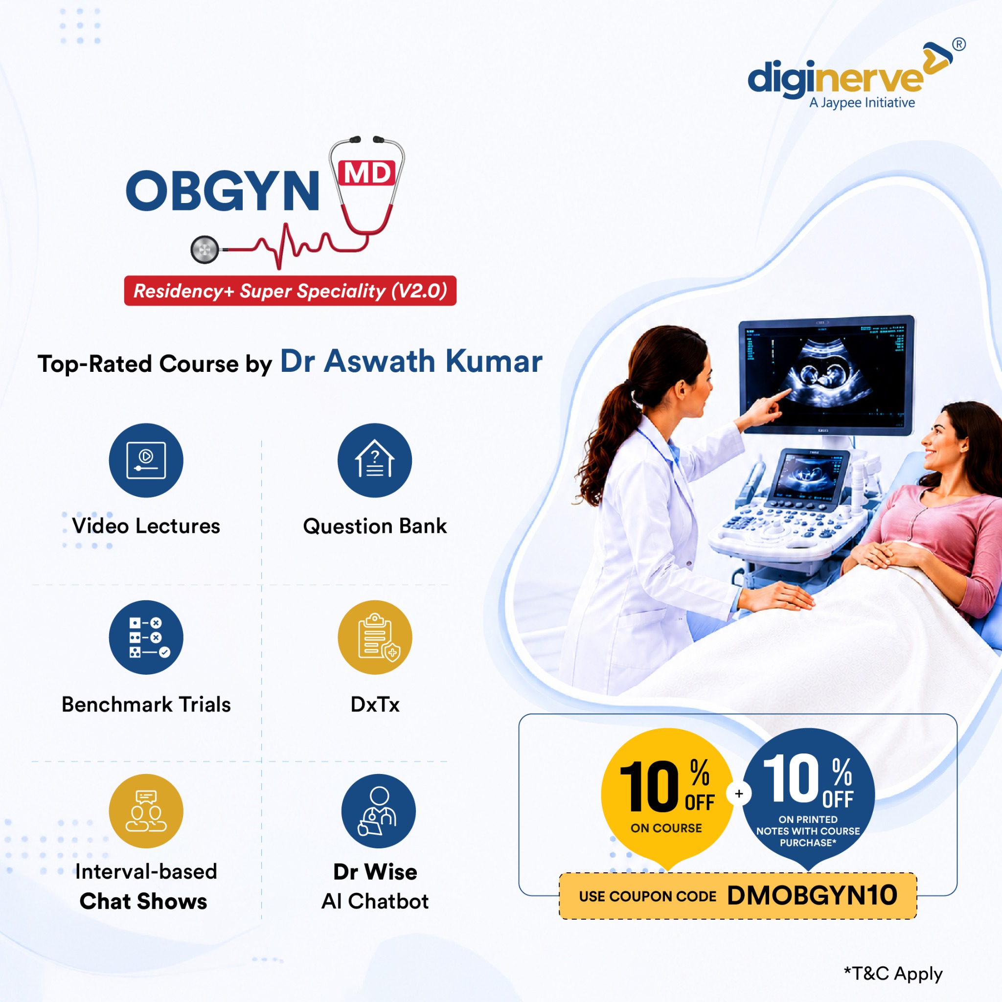 DigiNerve - PG & Professional Facebook ad: OBGYN MD Residency & NEET SS Prep