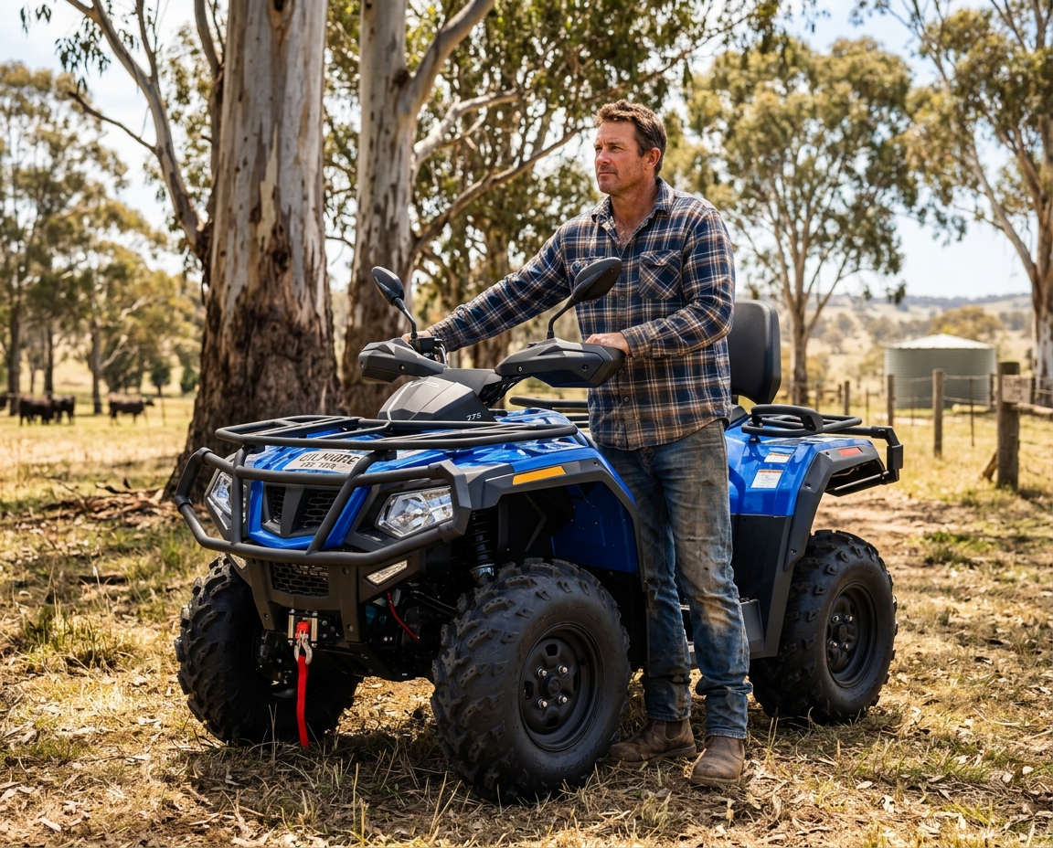 Crossfire Motorcycles Facebook ad: Farm Quads ATVs