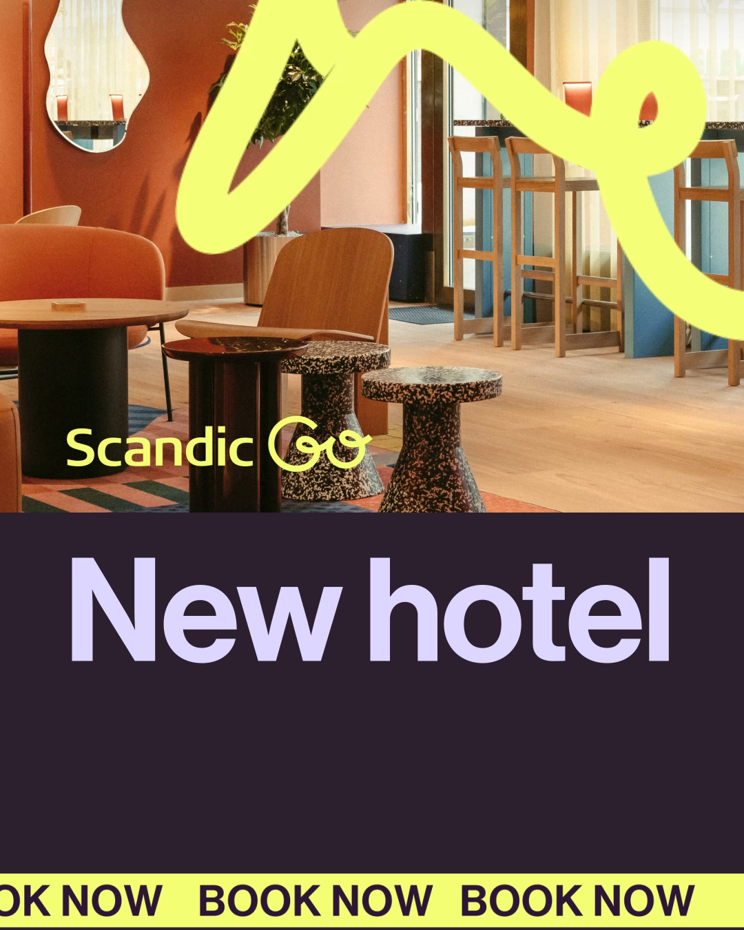 Scandic Go Facebook ad: Start your Turku adventure at Scandic Go.