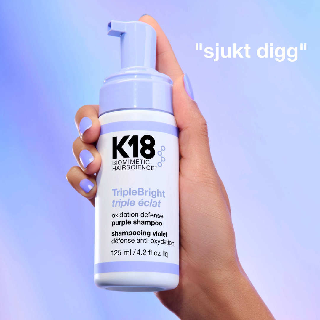 K18 Hair Norway Facebook ad: Nyhet fra K18 - Triple Bright Nyhet