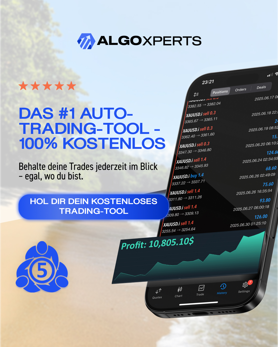 Algoxperts Facebook ad: Jetzt kostenlos starten