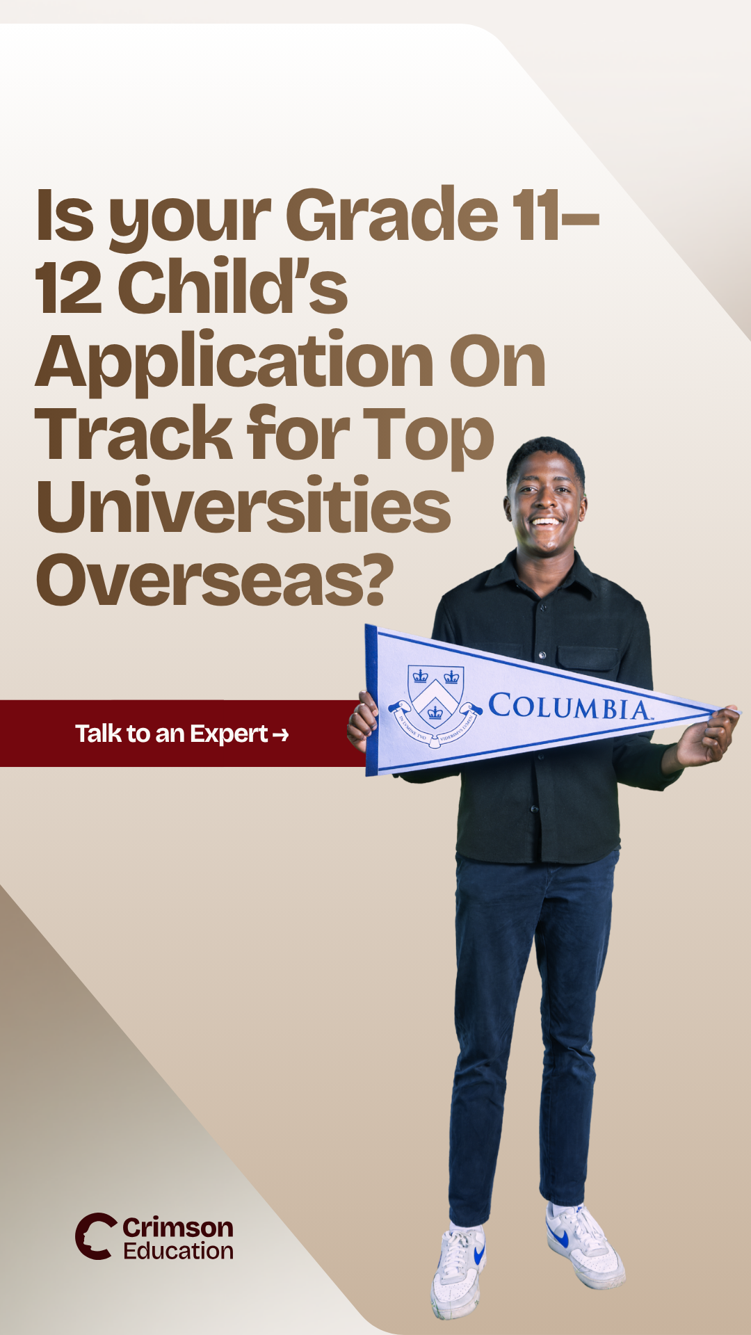Crimson Education Facebook ad