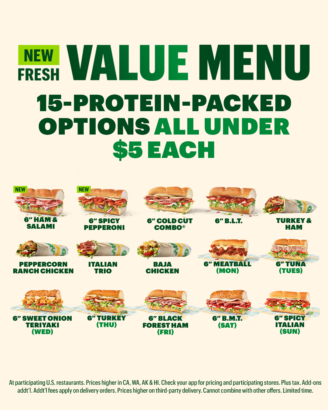 Subway Facebook ad
