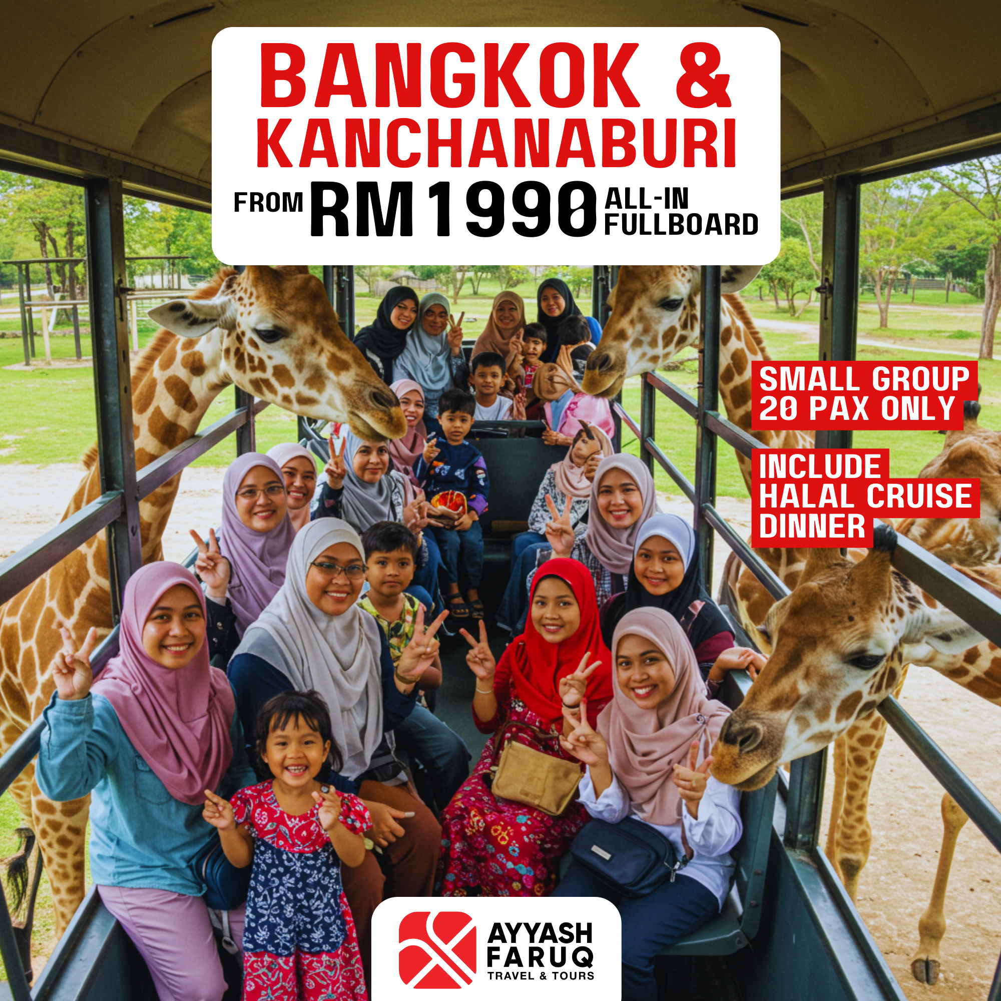 Ayyash Faruq Travel & Tours Facebook ad: Pakej Bangkok RM1990
