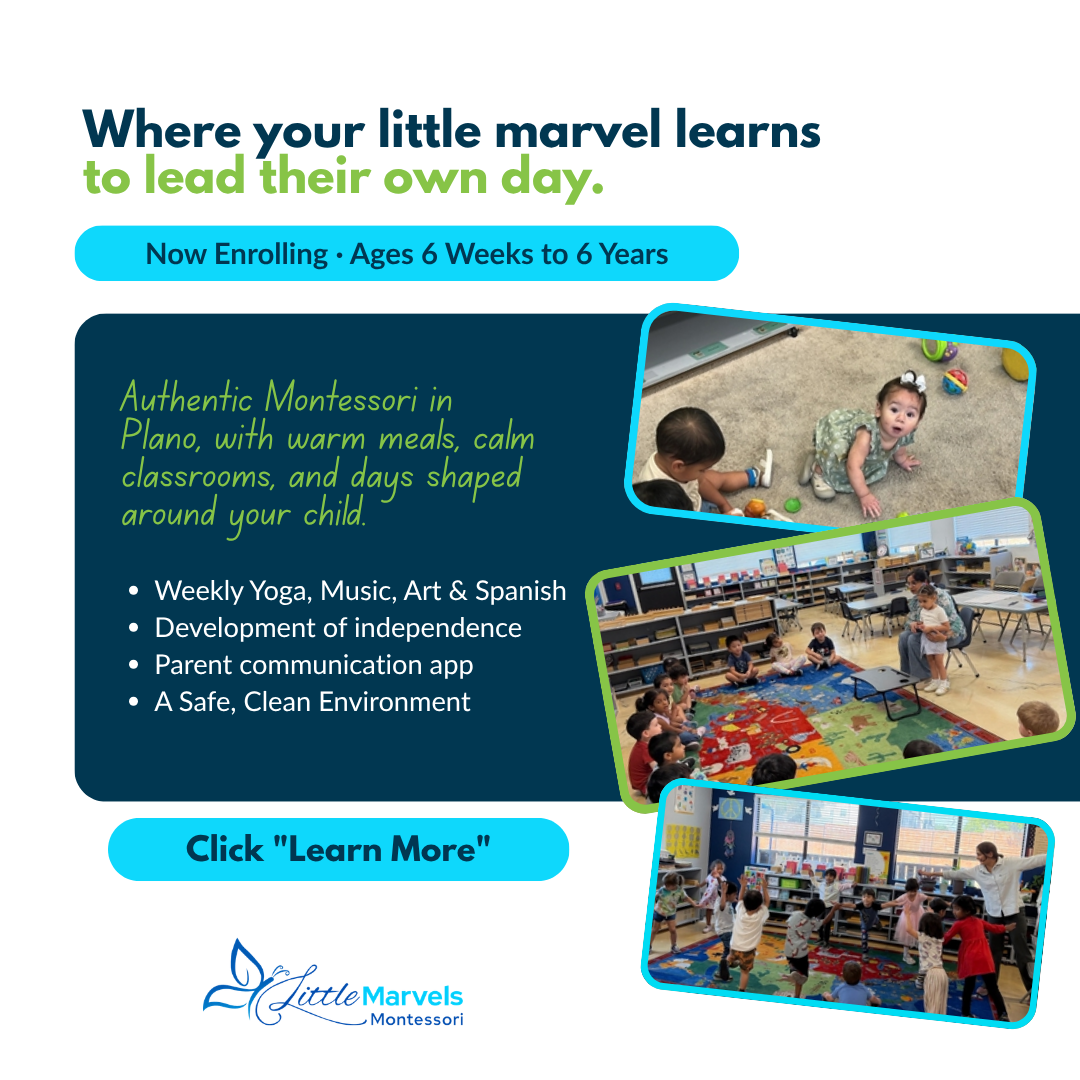 Little Marvels Montessori Facebook ad: Montessori Built Around Your Child