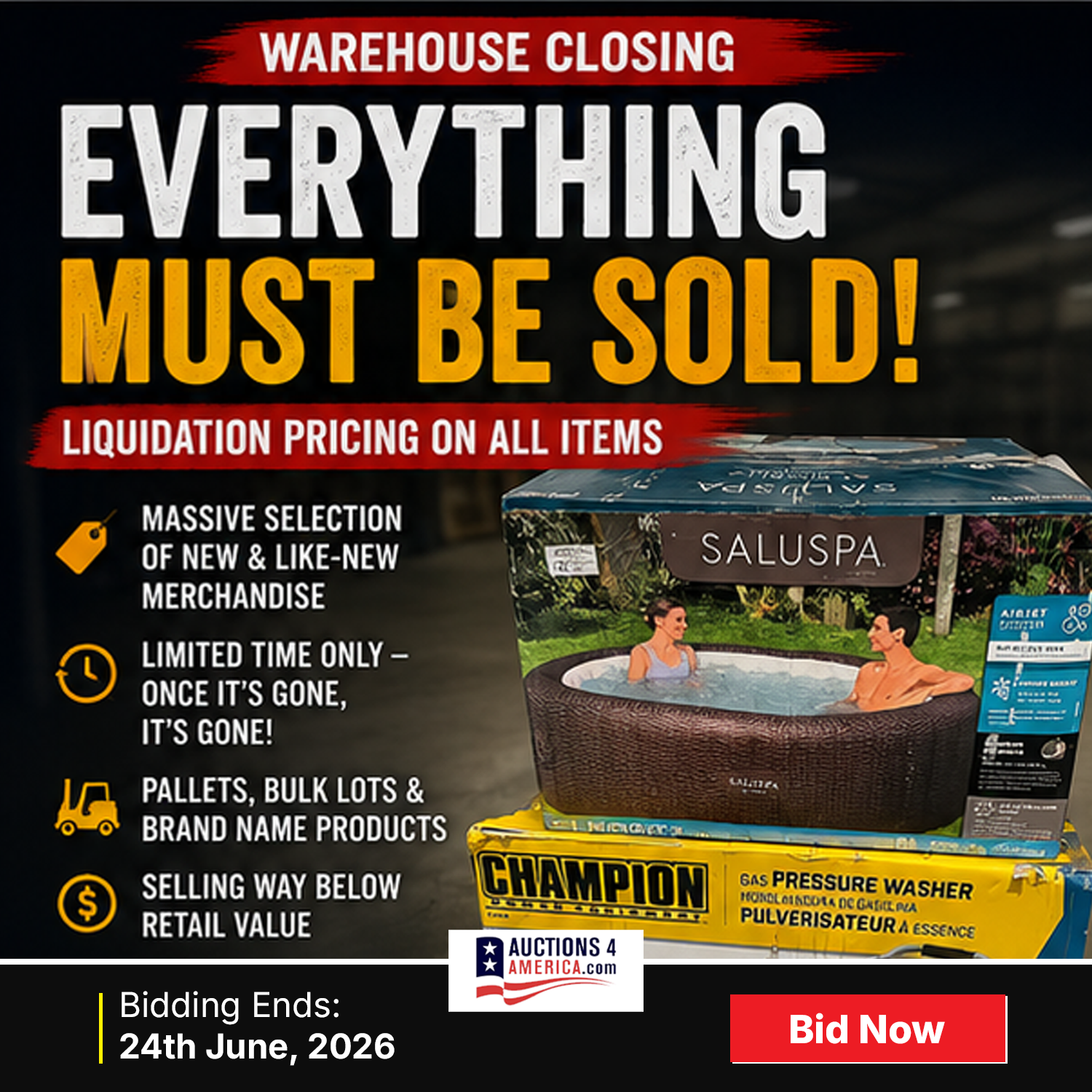 Auctions4America Facebook ad from Jun 17, 2026