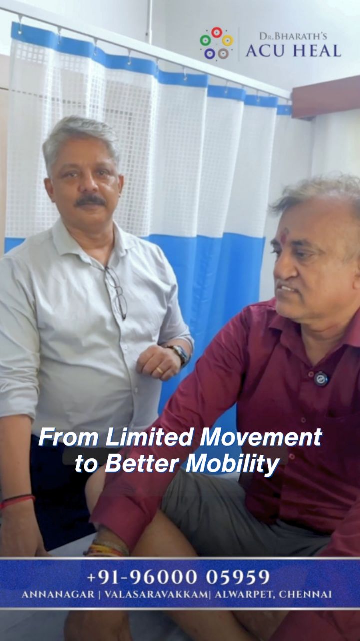 Dr. Bharath's Acu Heal Facebook ad: A noticeable change in everyday movement.