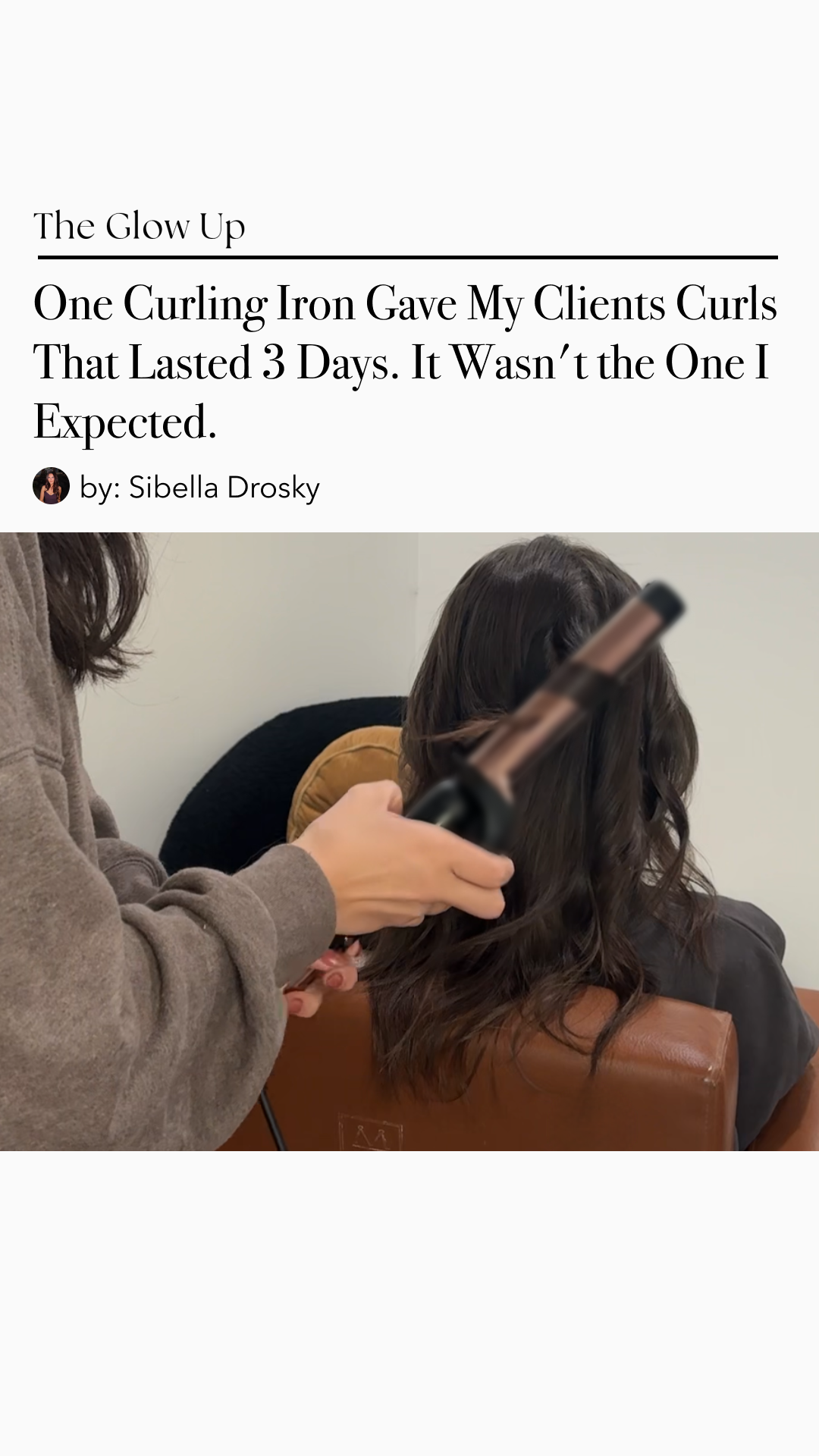 The Glow Up Facebook ad