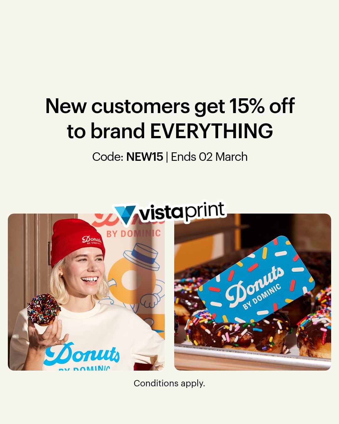 VistaPrint Facebook ad