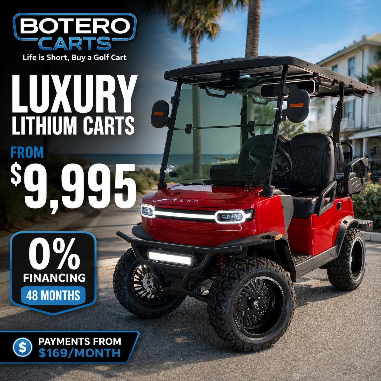Botero Carts Melbourne Facebook ad: FREE STATEWIDE DELIVERY with Code SUMMERFUN