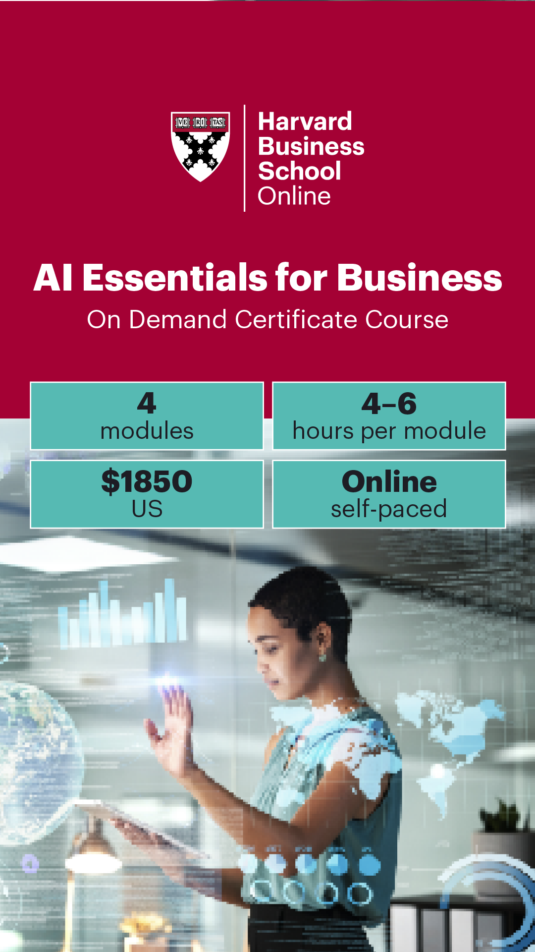 Harvard Business School Online Facebook ad