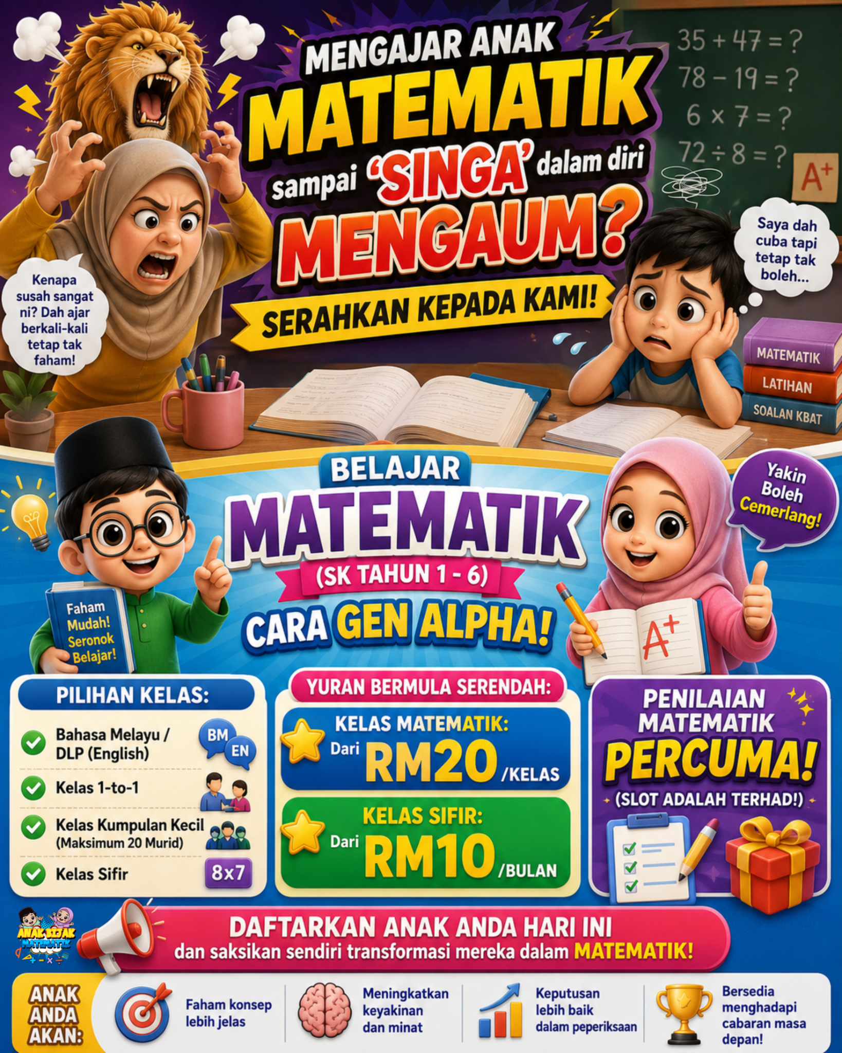 Anak Bijak Matematik Facebook ad: Chat with us