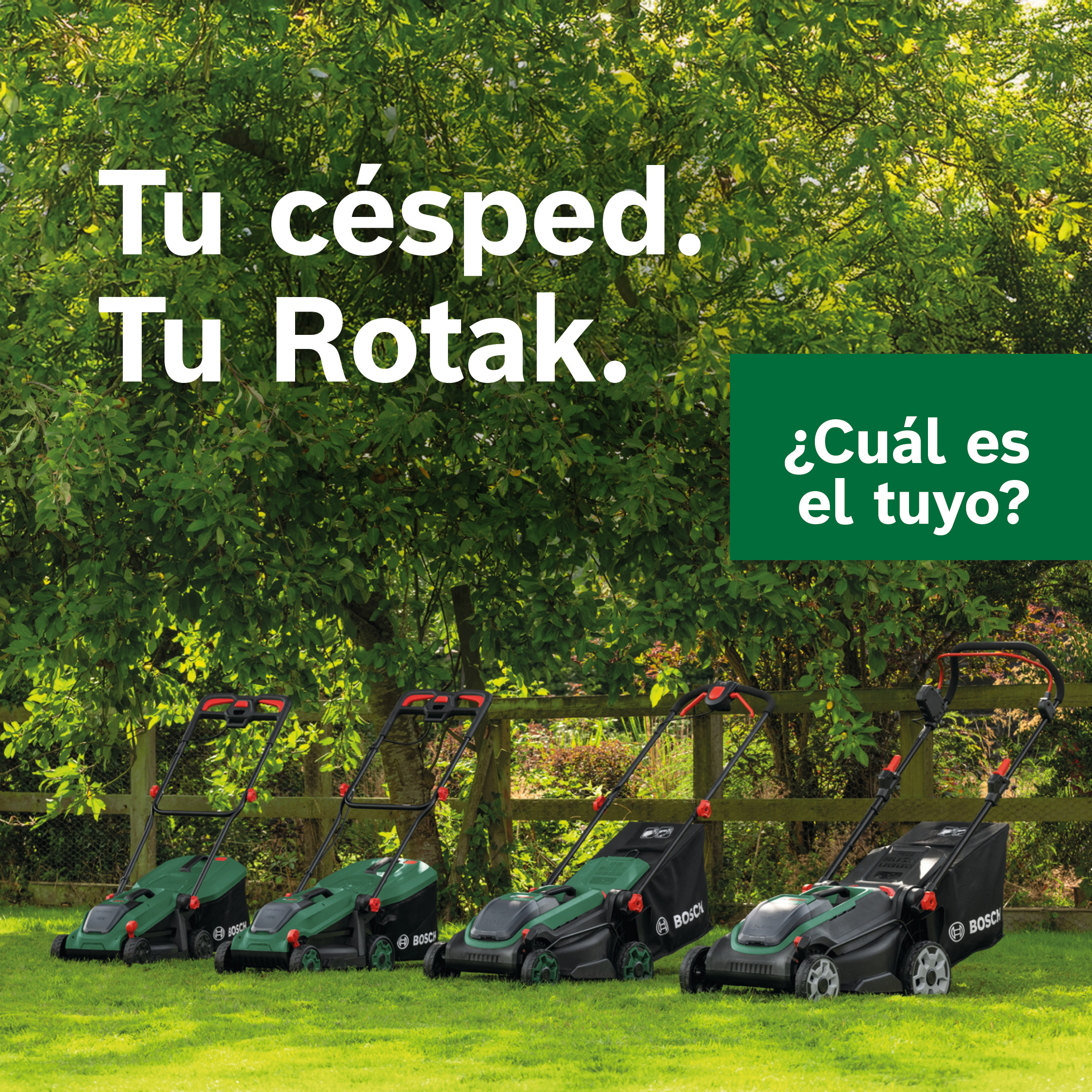 Bosch DIY and Garden Facebook ad: El primer corte de primavera merece lo mejor.