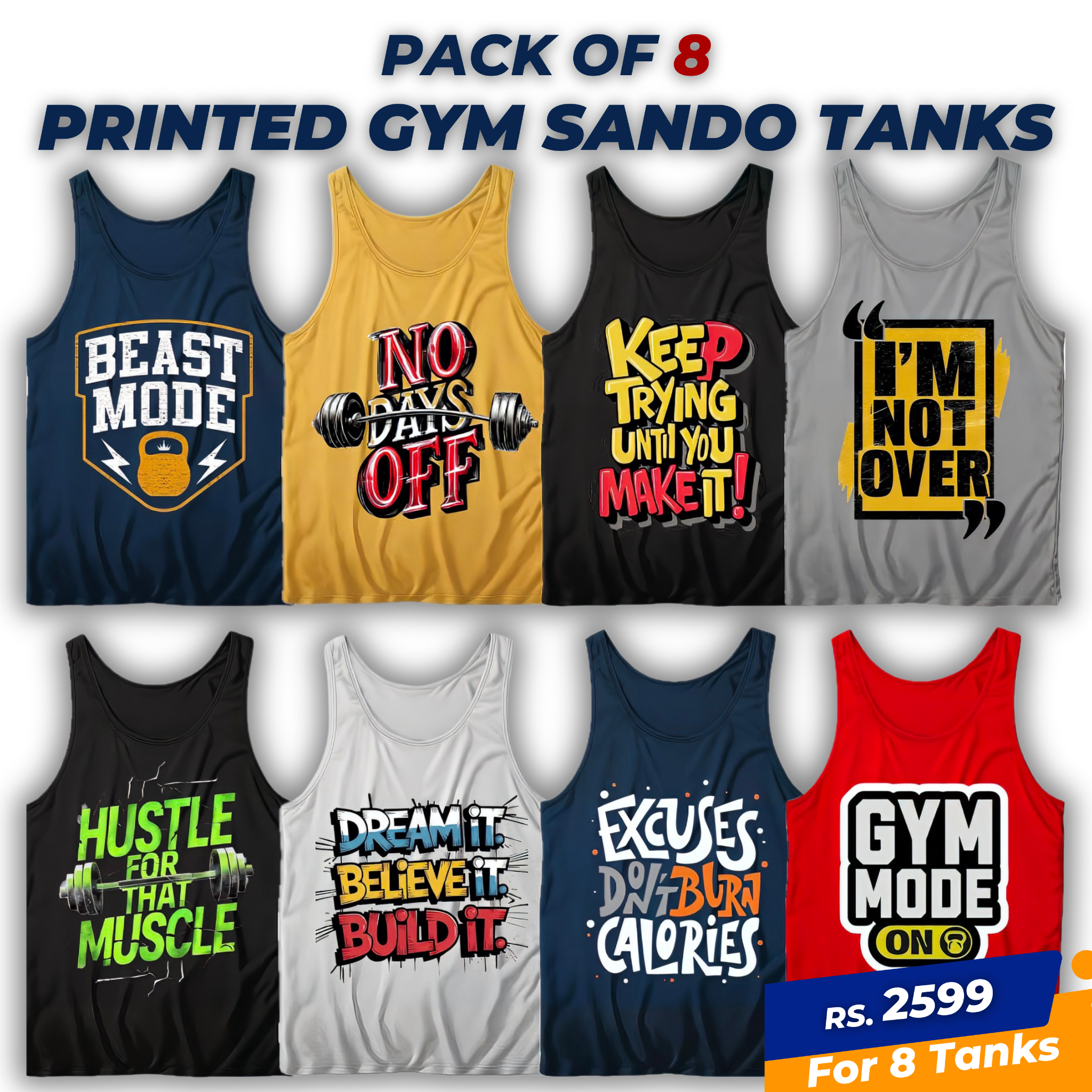 X Wear Facebook ad: Gym Sando Tank Tops