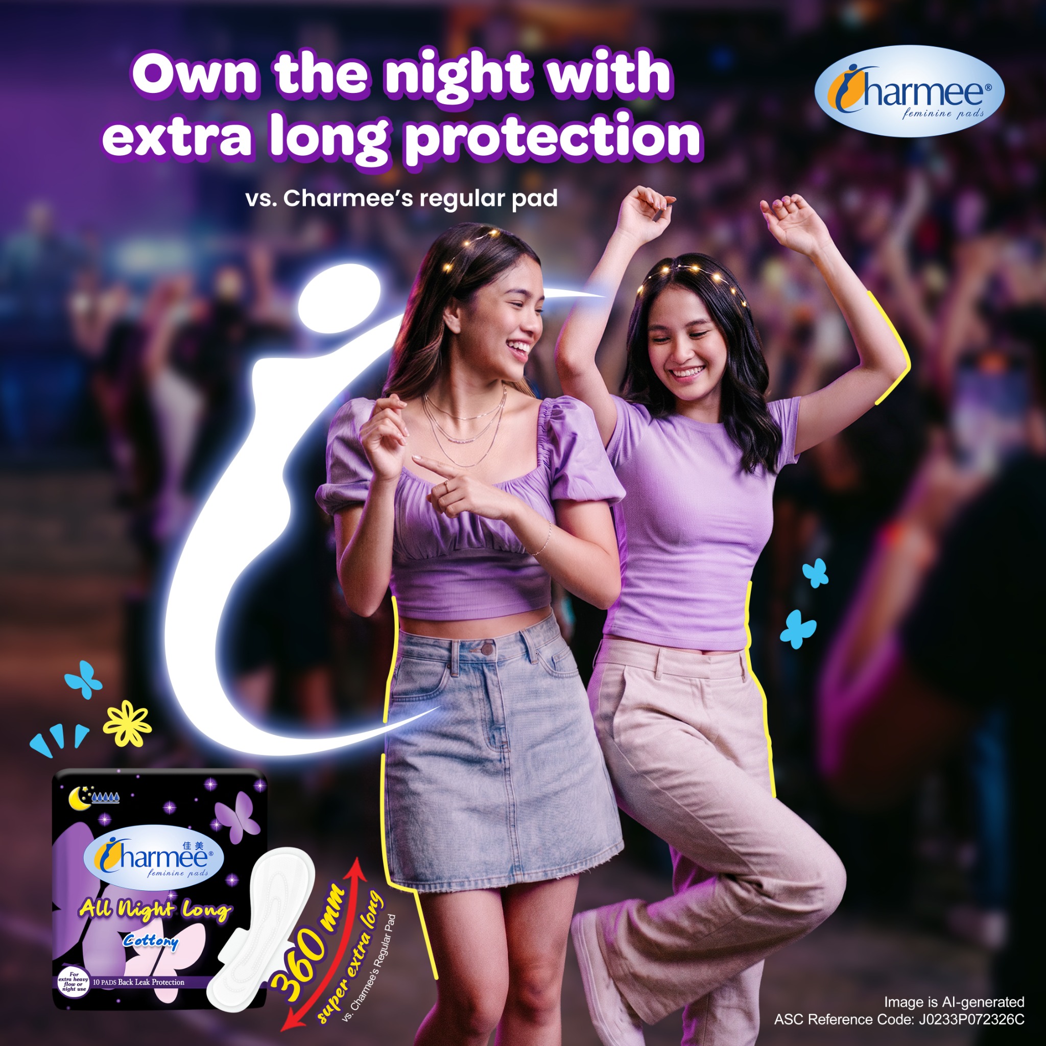 Charmee Feminine Protection Facebook ad: Go With The Flow!