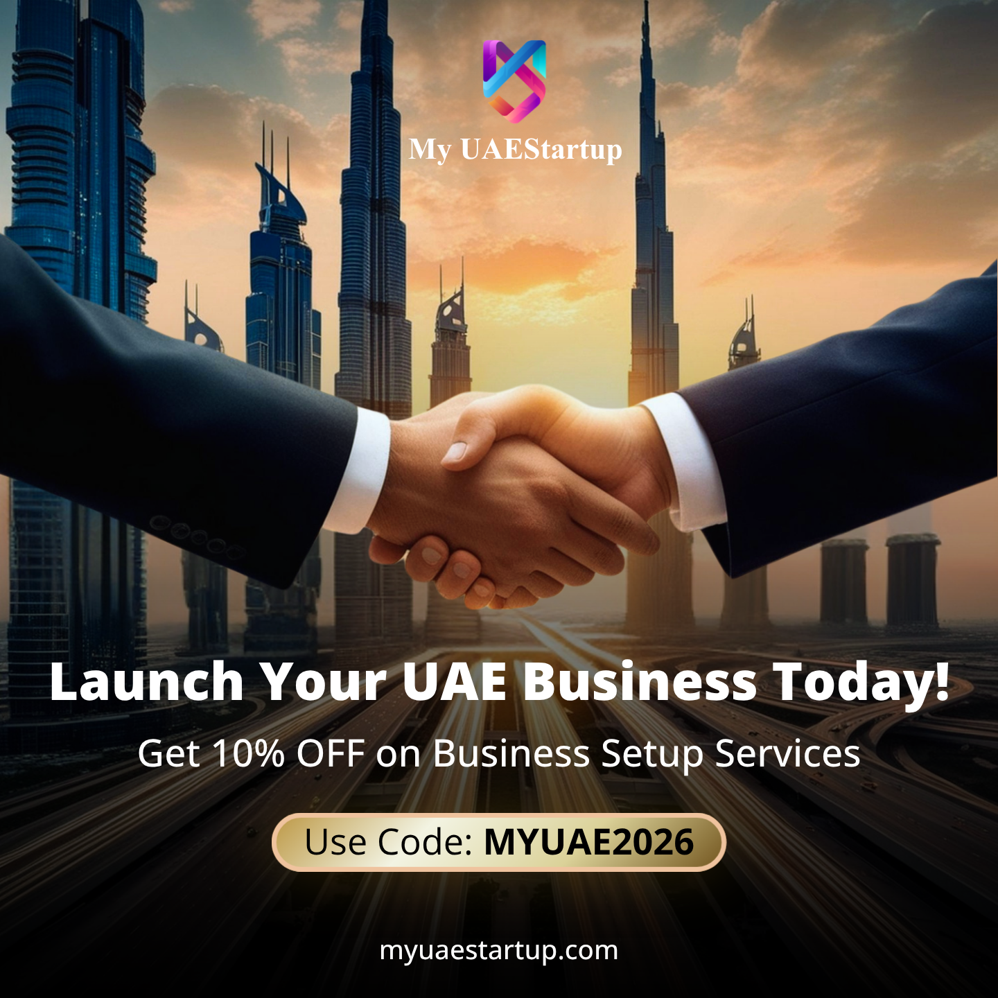 myuaestartup.com Facebook ad: UAE's First Online Business Setup Platform